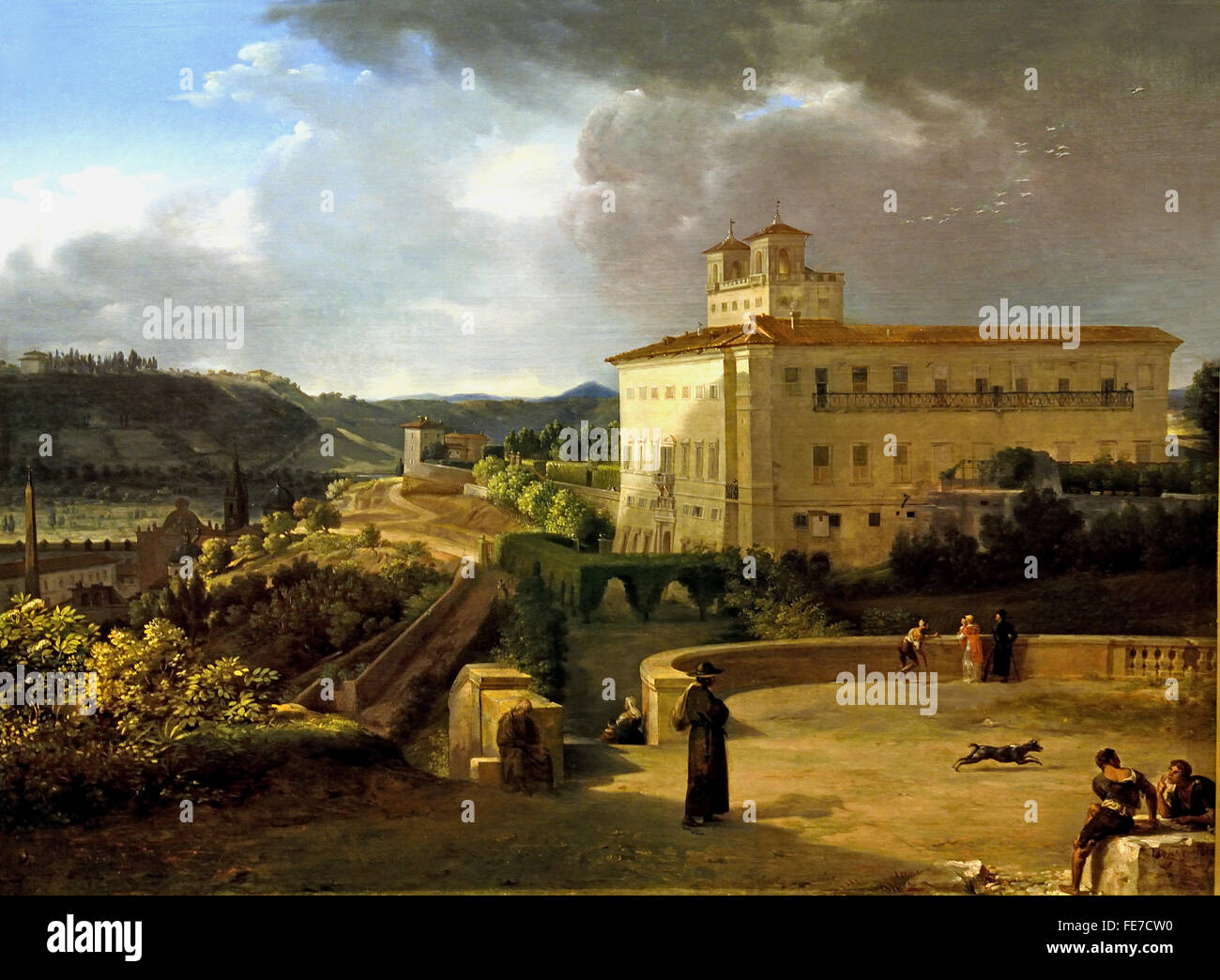 Rom Vue De La Villa Médicis - Rom einen Blick auf die Villa Medici 1807-1808 Francis Marius Granet 1775-1849 Frankreich Französisch Stockfoto