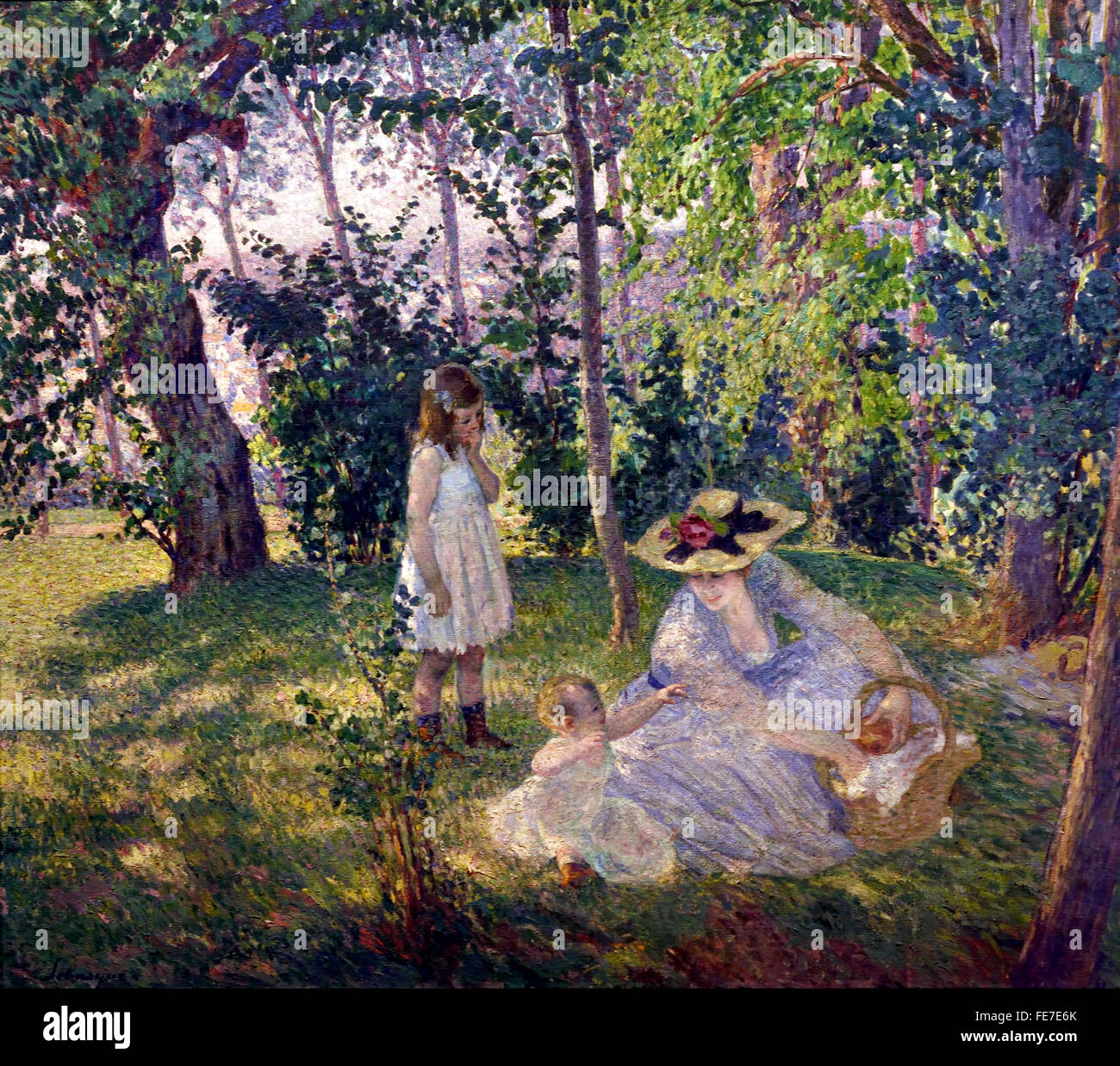 Le Gouter Sur l ' herbe - The Taste auf dem Rasen 1903 Henri Lebasque 1865-1937 Frankreich Französisch Stockfoto