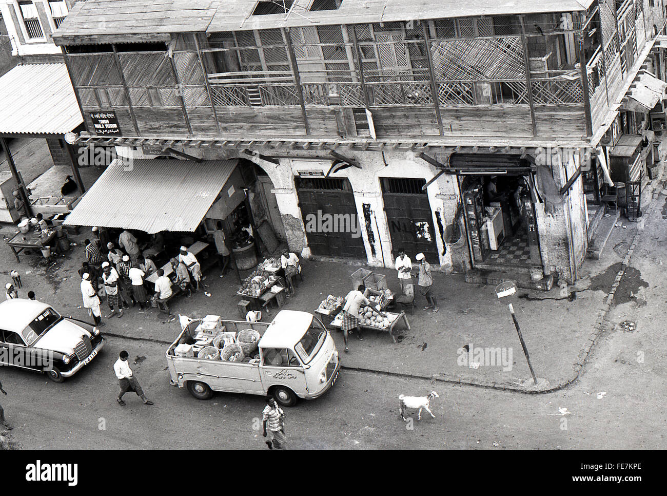 Tawahi Obst Gemüse Händler Aden Jemen 1967 britischen Rückzug Stockfoto