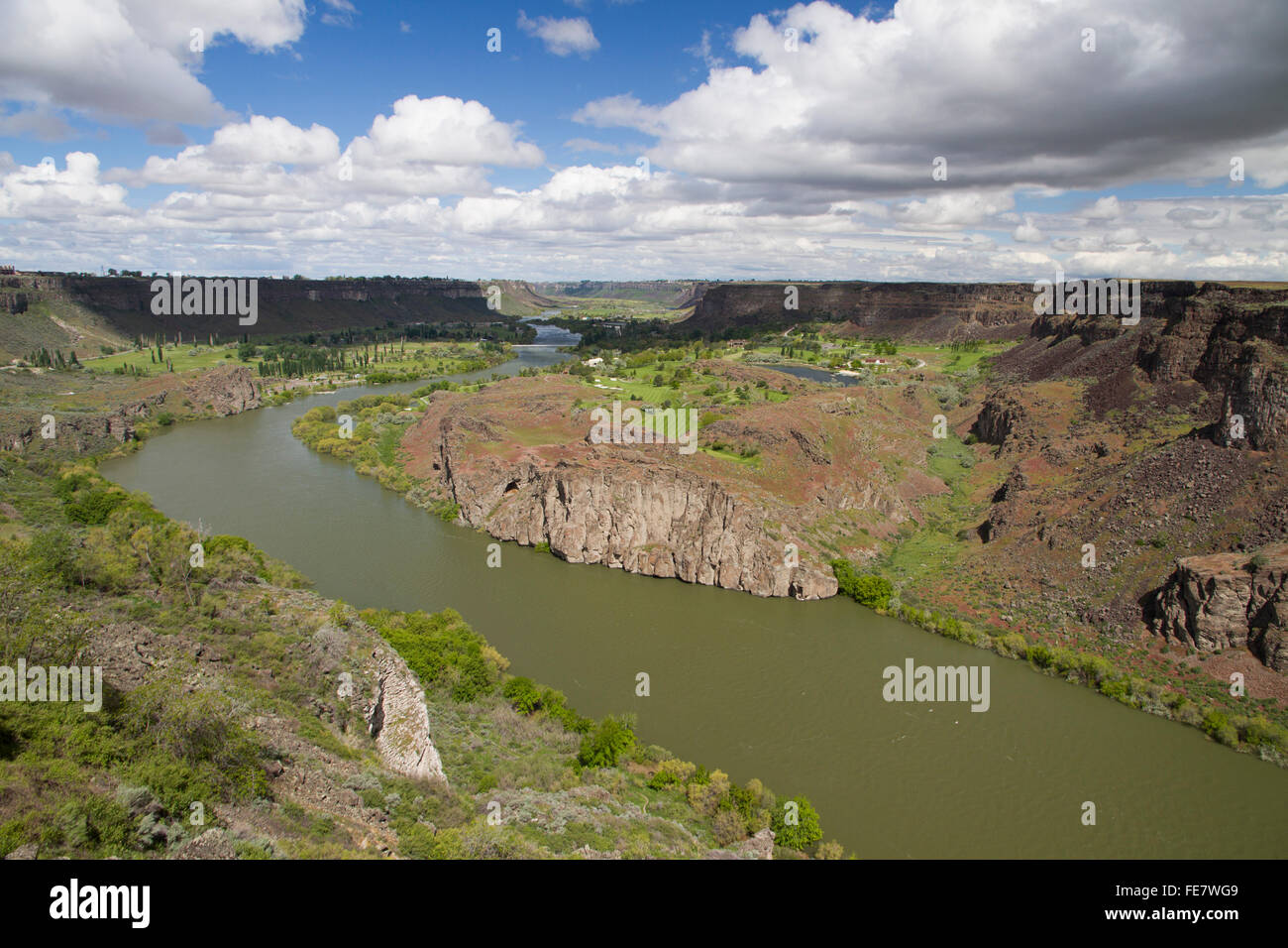 Snake River in der Nähe von Twin Falls Idaho Stockfoto