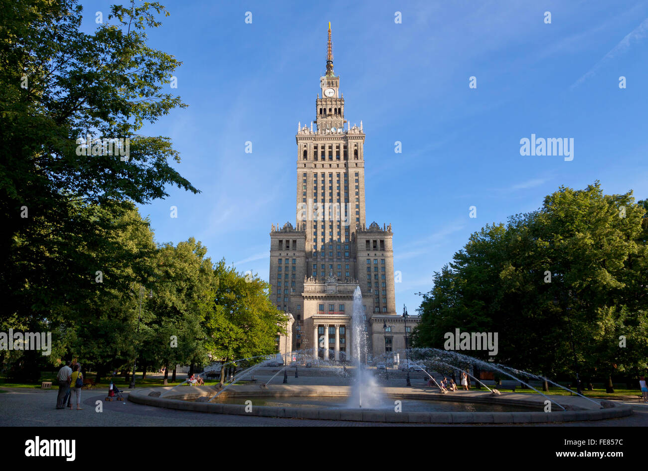 Palast der Kultur und Wissenschaft in Warschau, Polen Stockfoto