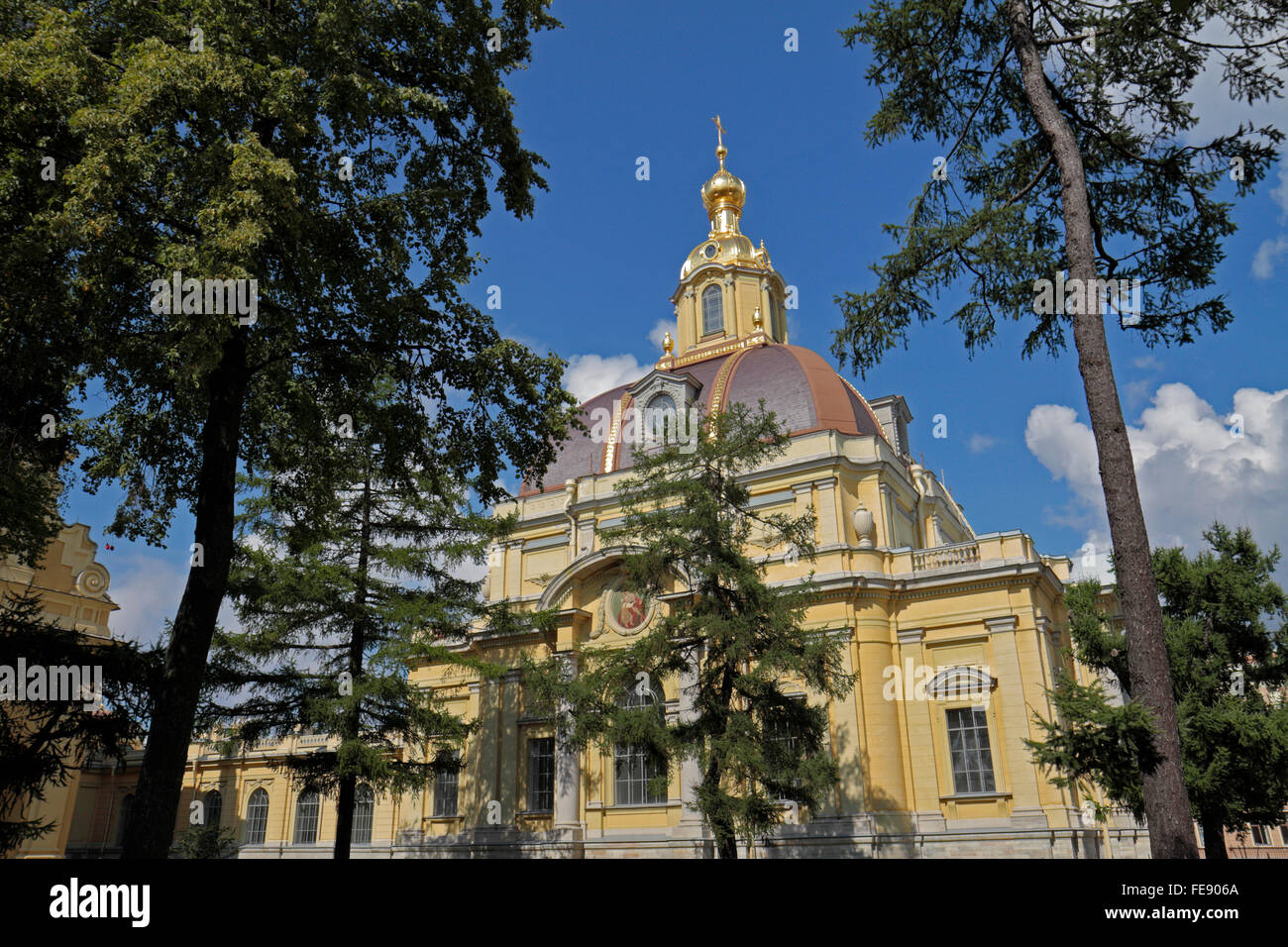 Die Grand herzoglichen Mausoleum (oder Gruft) in der Peter-Pauls-Festung in St. Petersburg, Russland. Stockfoto
