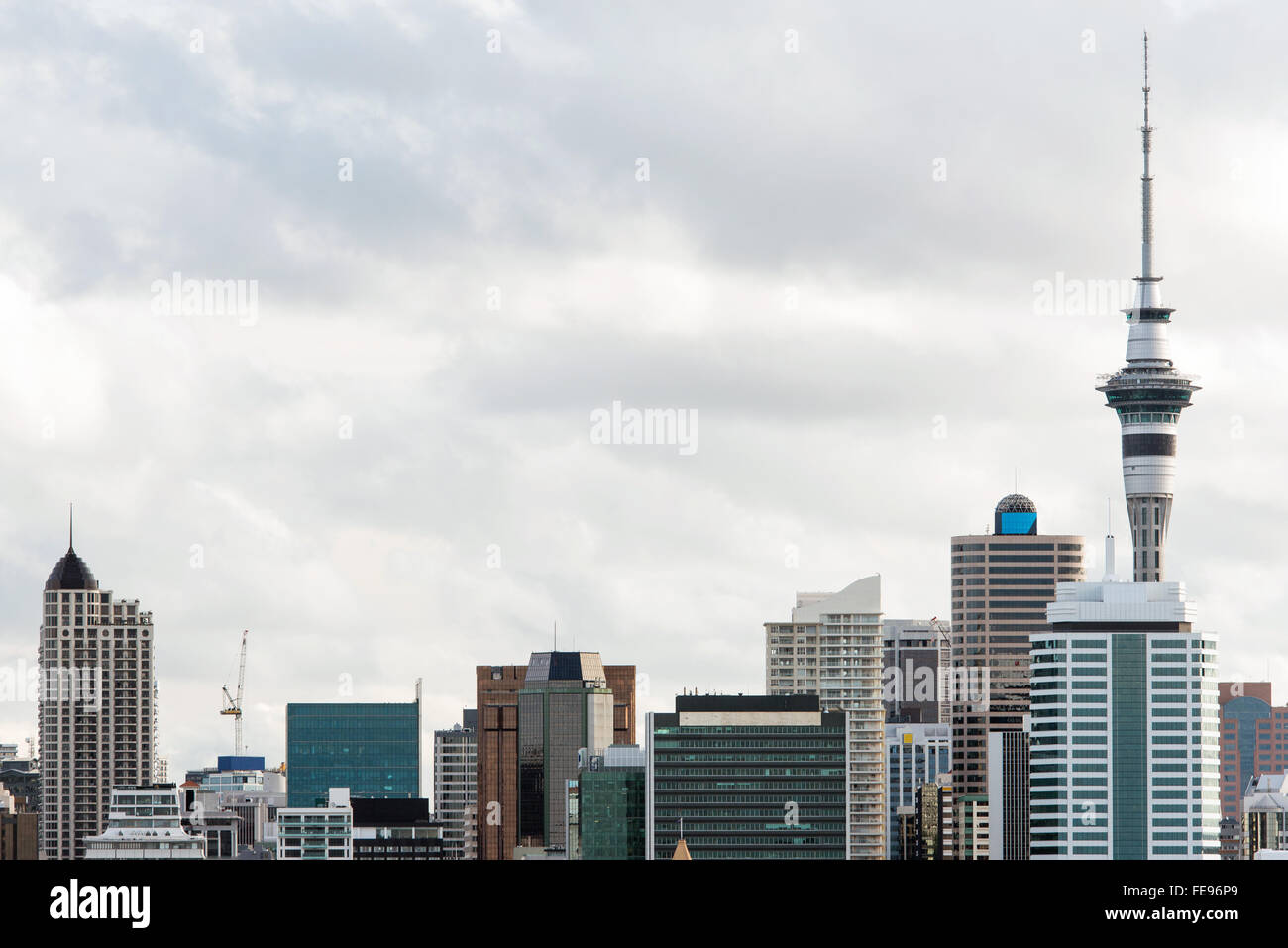 Detail der Skyline von Auckland, Neuseeland Stockfoto