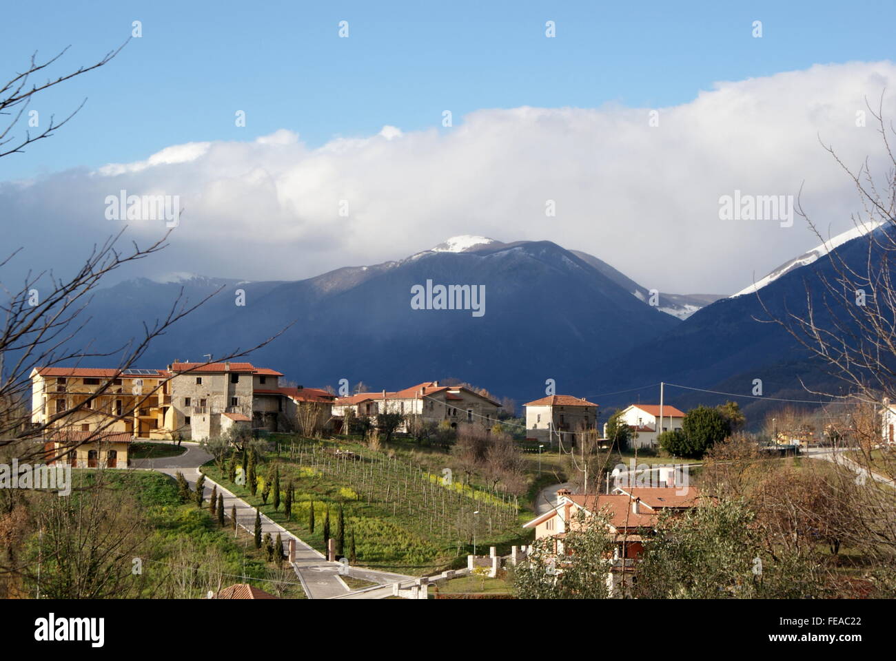 Picinisco, Comino-Tal, Latium, Italien Stockfoto