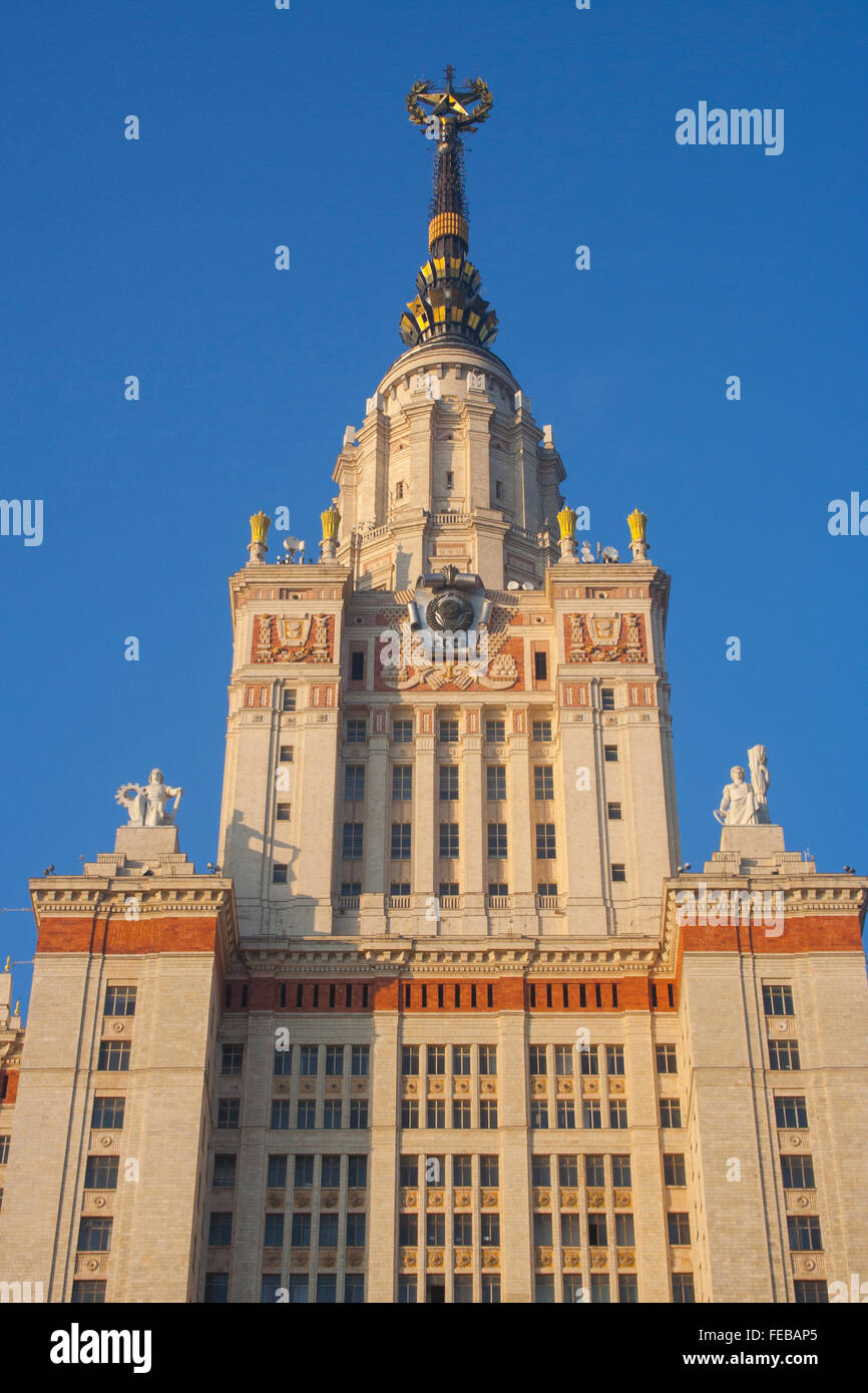 Moskauer Staatsuniversität, einer von Stalins sieben Schwestern Moskau, Russland Stockfoto