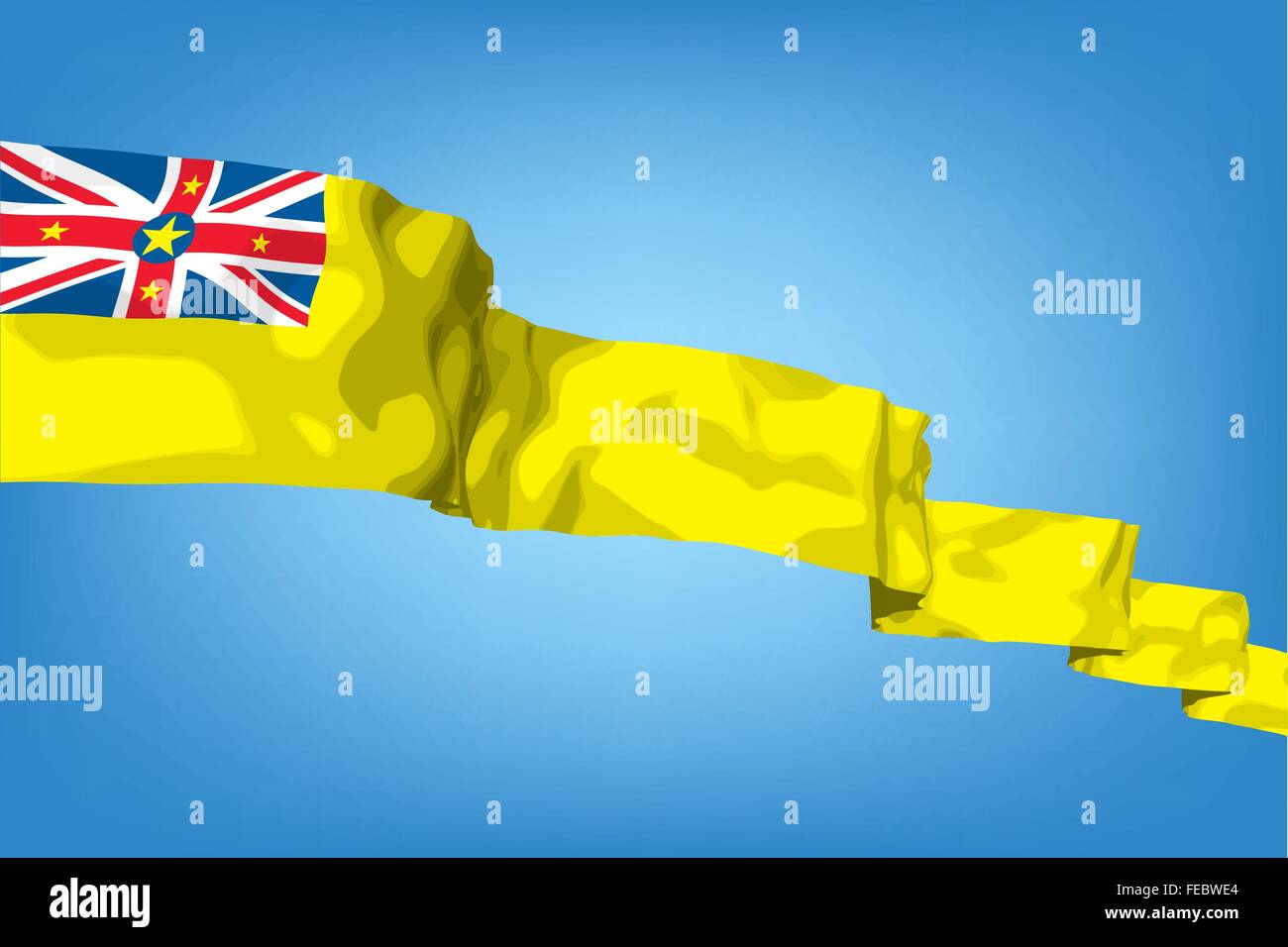 Nationalflagge von Niue Stock Vektor