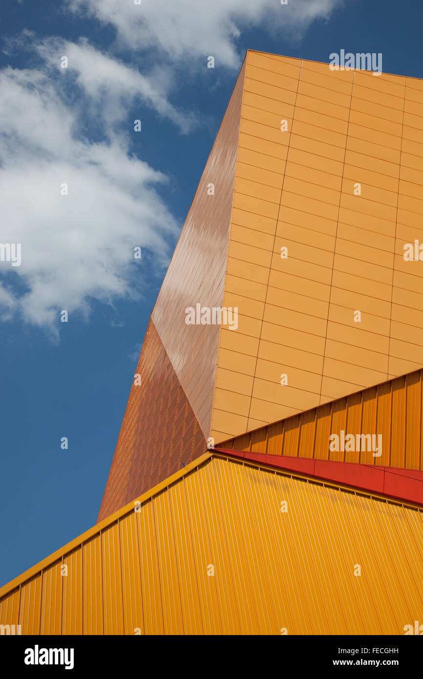 Niederländische Architektur gelben Dach Stockfoto