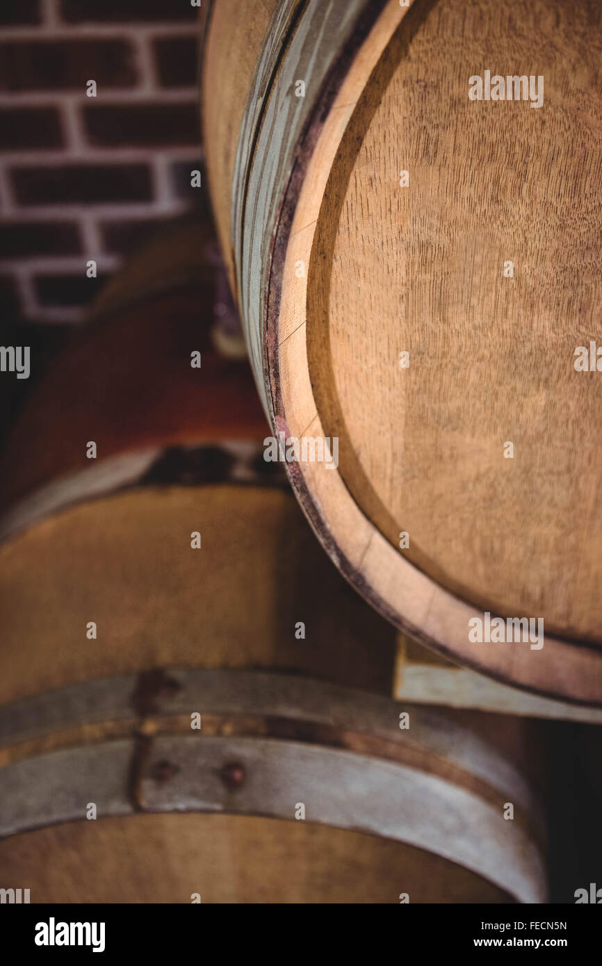 Holzfässer Wein Gärung Stockfotografie - Alamy
