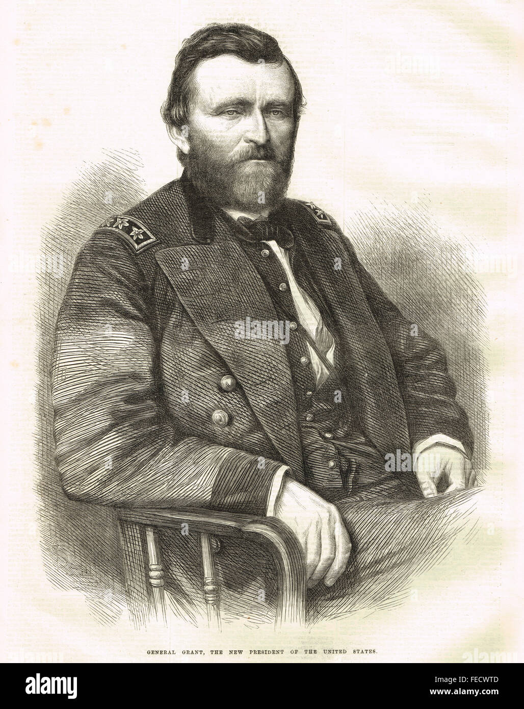 Neu gewählte Präsident Ulysses S. Grant März 1869 Stockfoto