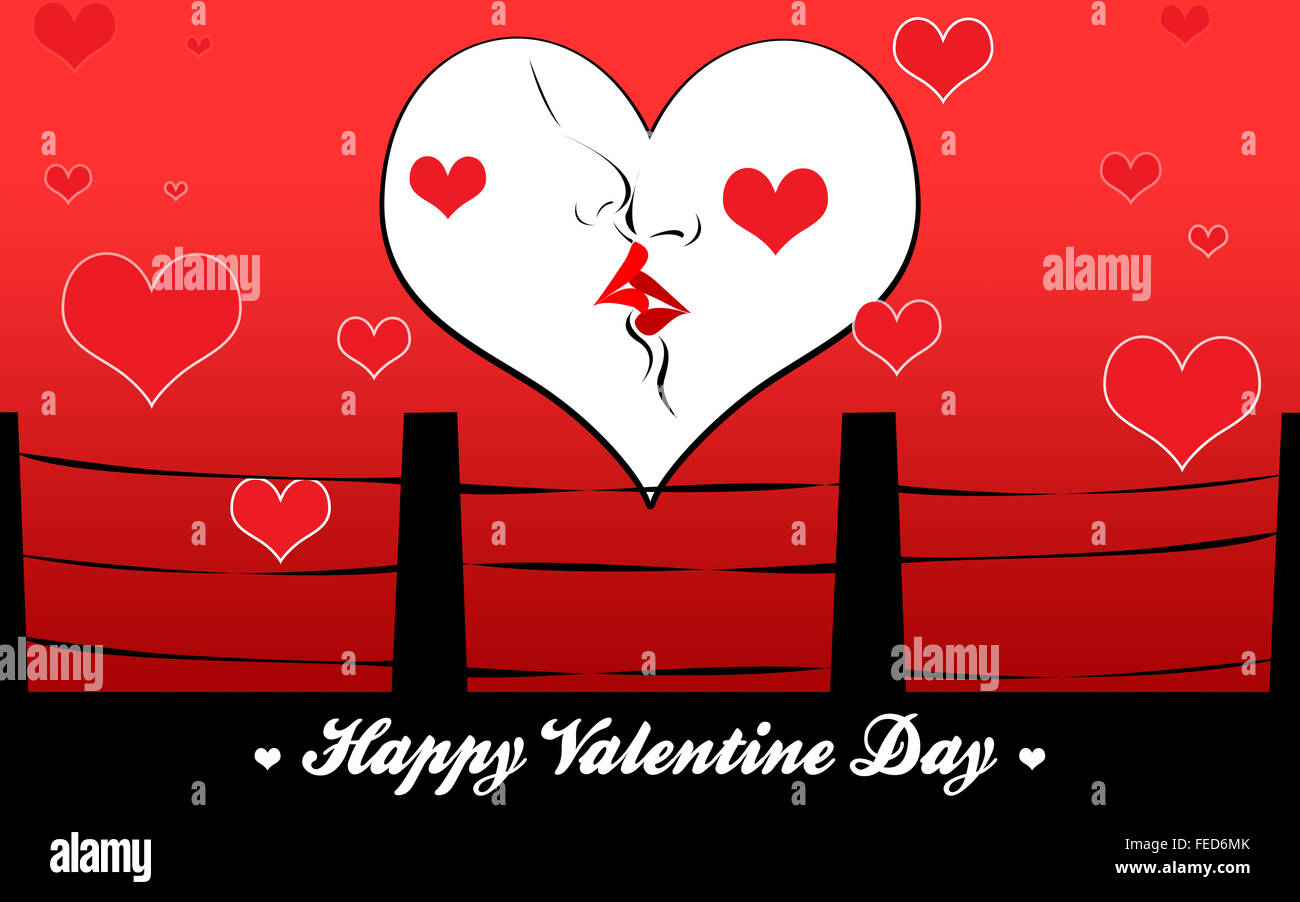 Abstrakte Herzen Cool Valentine Hintergrund Stockfoto