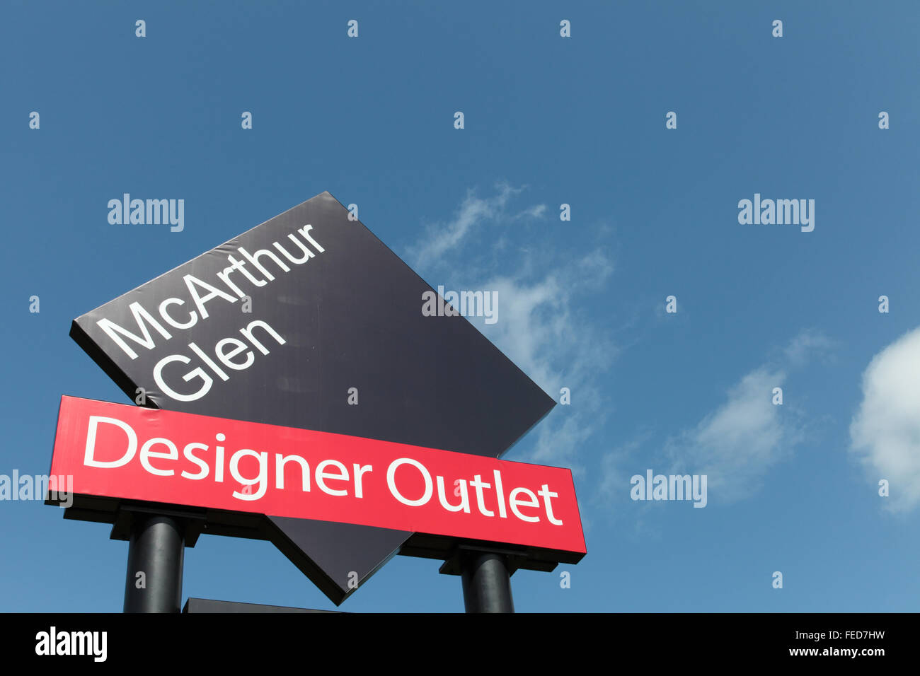 McArthur Glen Designer Outlet, Bridgend, South Wales, Australia Stockfoto