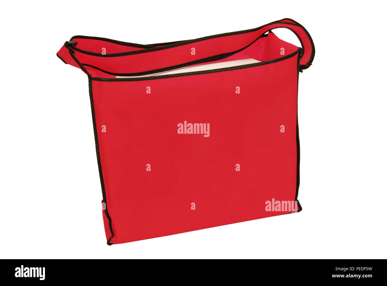 Leere rote Tasche mit Schlaufe Stockfoto