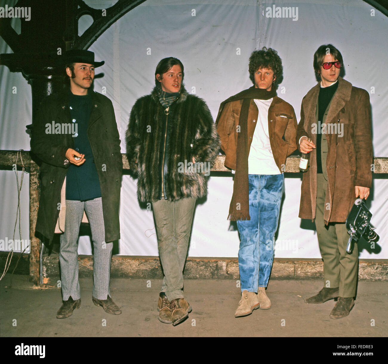 DIE BYRDS uns Rock-Gruppe im Februar 1967. Von links: Dave Crosby, Mike Clarke, Chris Hillman, Roger McGuinn Stockfoto