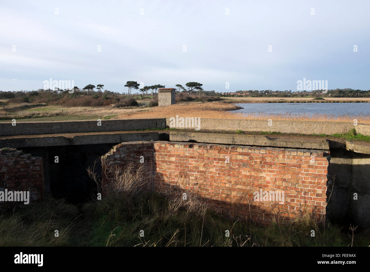 WW2 Bunker Osten Lane Bawdsey Suffolk England Stockfoto