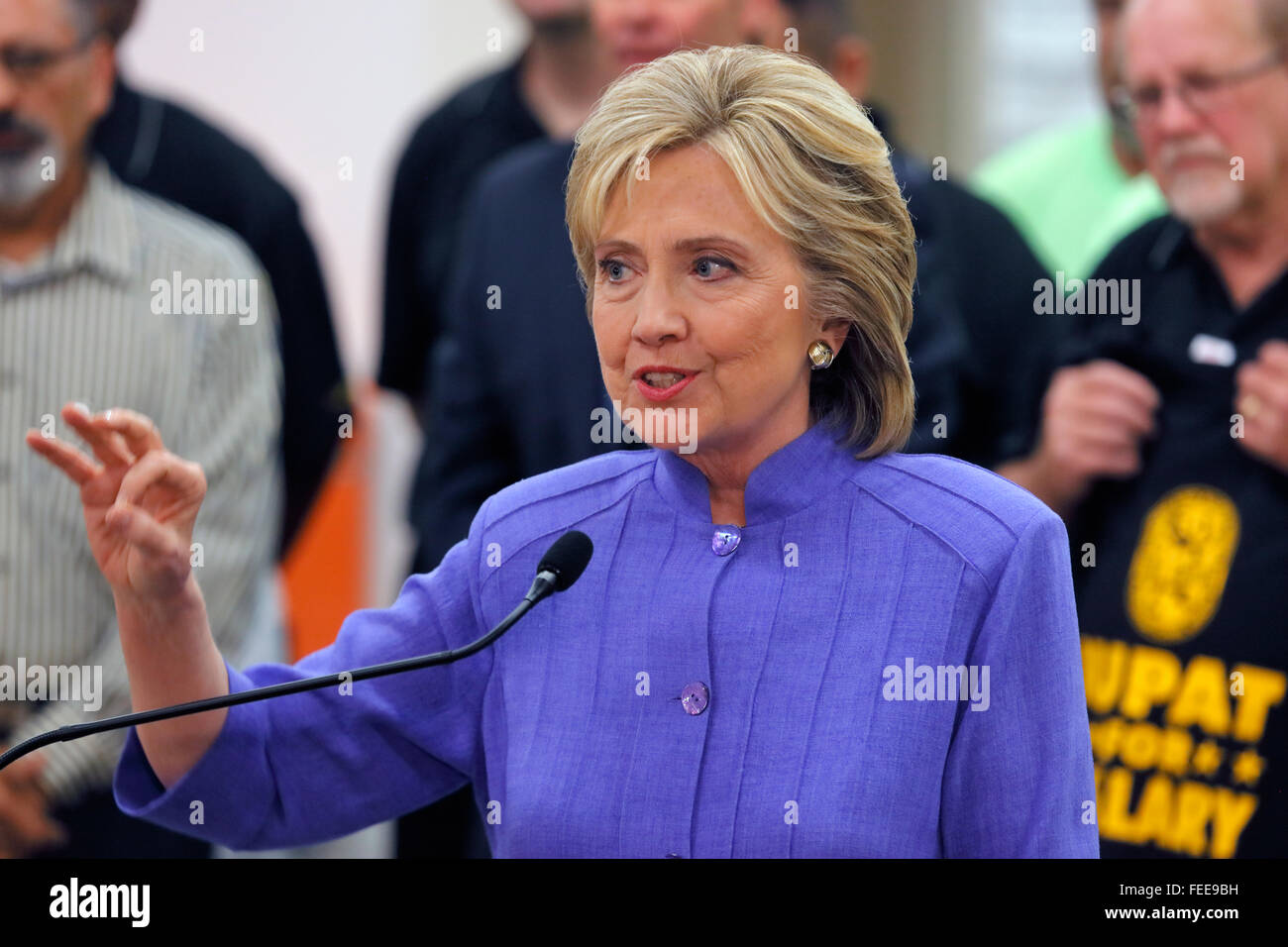 HENDERSON, NV - 14. Oktober 2015: Demokratische US-Präsidentschaftskandidat & ehemalige US-Außenministerin Hillary Clinton spricht im internationalen Malern und Allied Trades (IUPAT) Trainingscenter Stockfoto