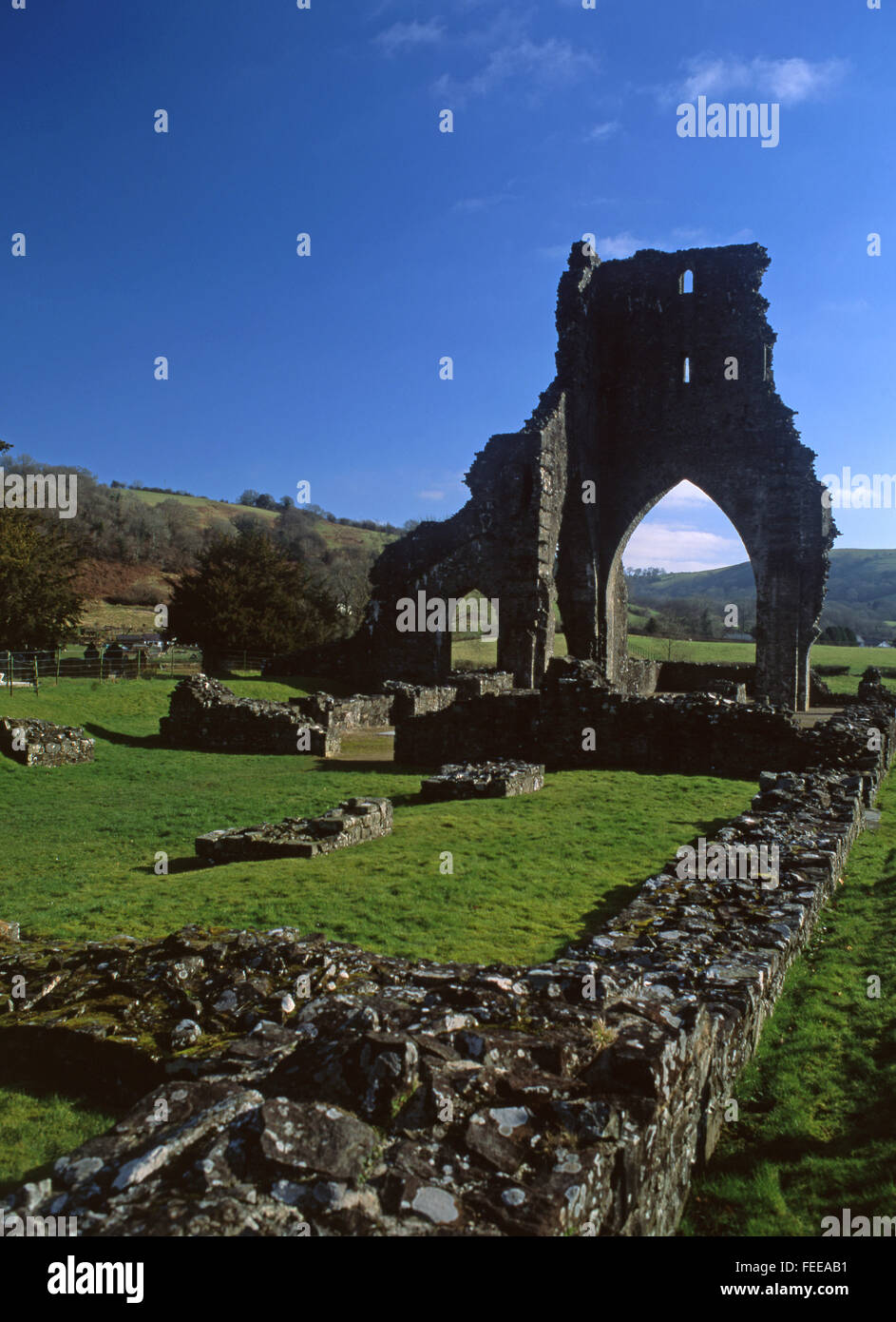 Talley Abtei Abaty Talyllychau Ruine der Kirche Carmarthenshire South Wales UK Stockfoto