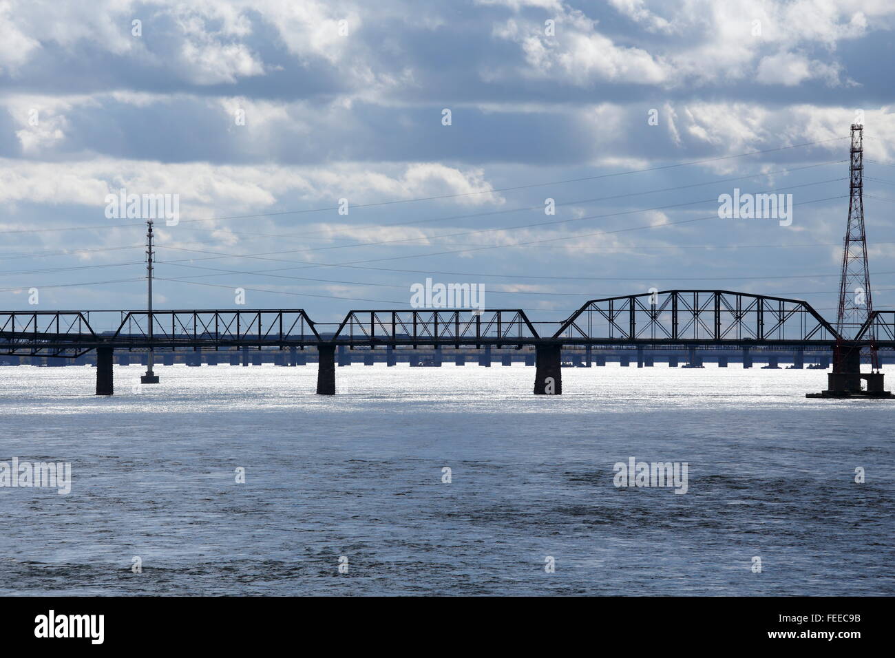 Victoria-Brücke, Montreal, Quebec, Kanada Stockfoto