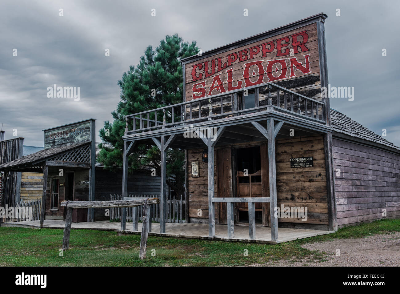 Replik von einem alten saloon Stockfoto