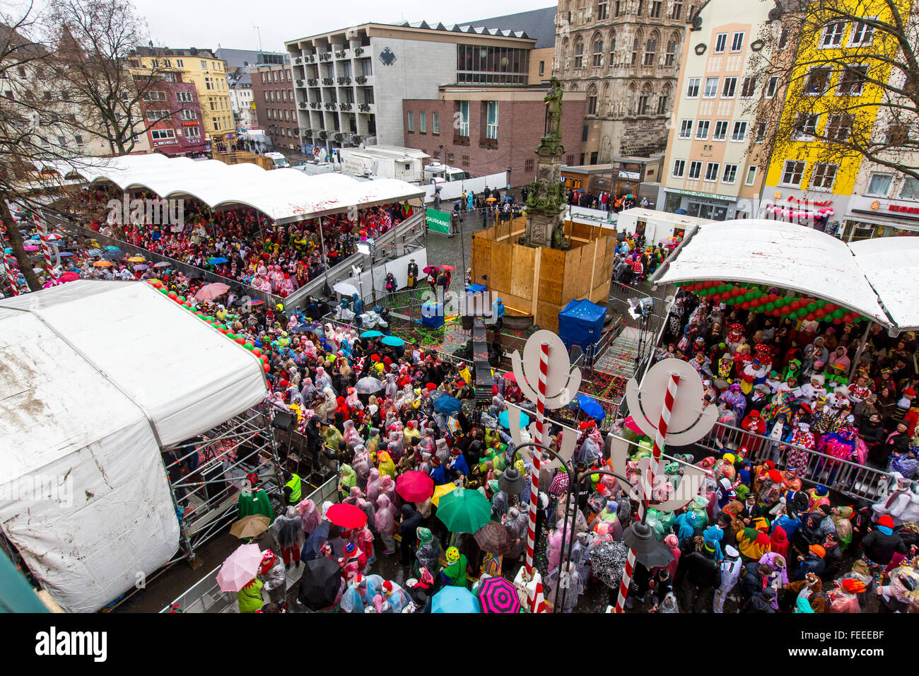 Straßenkarneval Party im laskiaispulla Donnerstag in Köln, Stockfoto