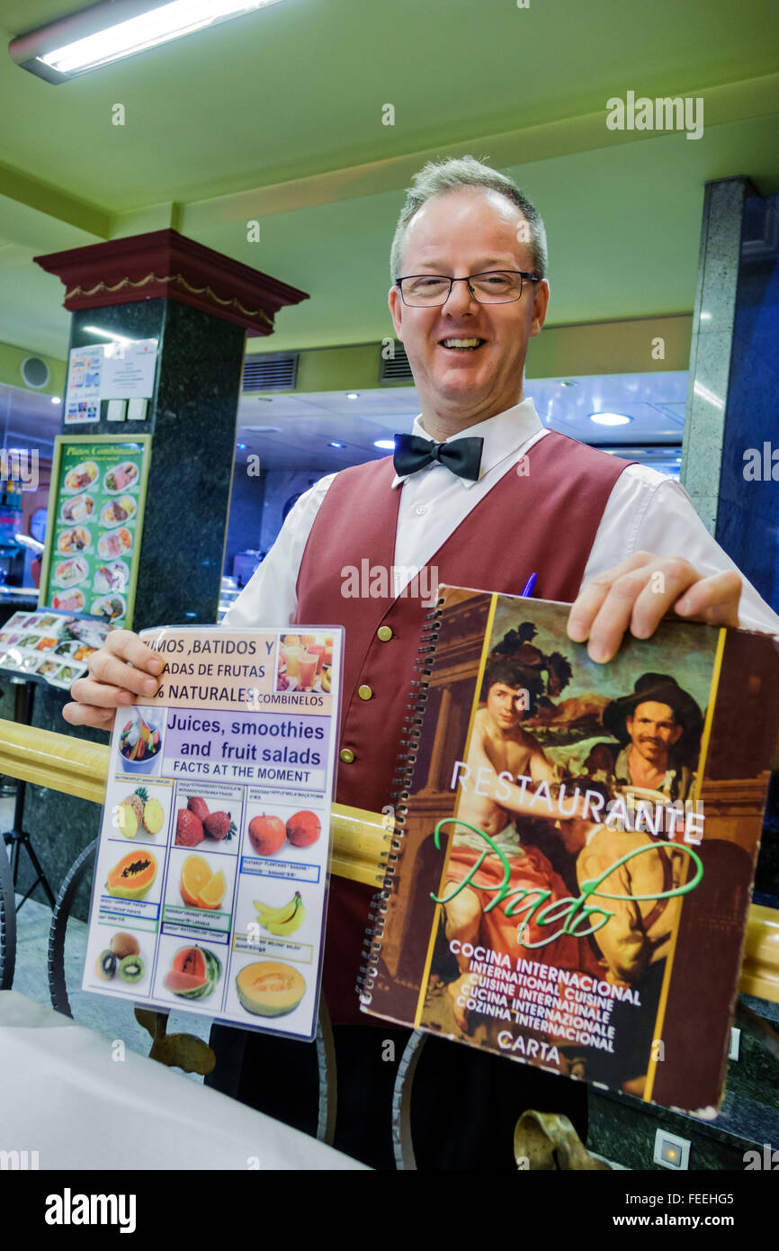 Madrid Spanien, Europa Europa, Spanien, Centro, Retiro, Paseo del Prado, Prado Restaurant Restaurants Essen Essen Essen Essen Café Cafés, Cafeteria, Tapas, typische Küche, di Stockfoto