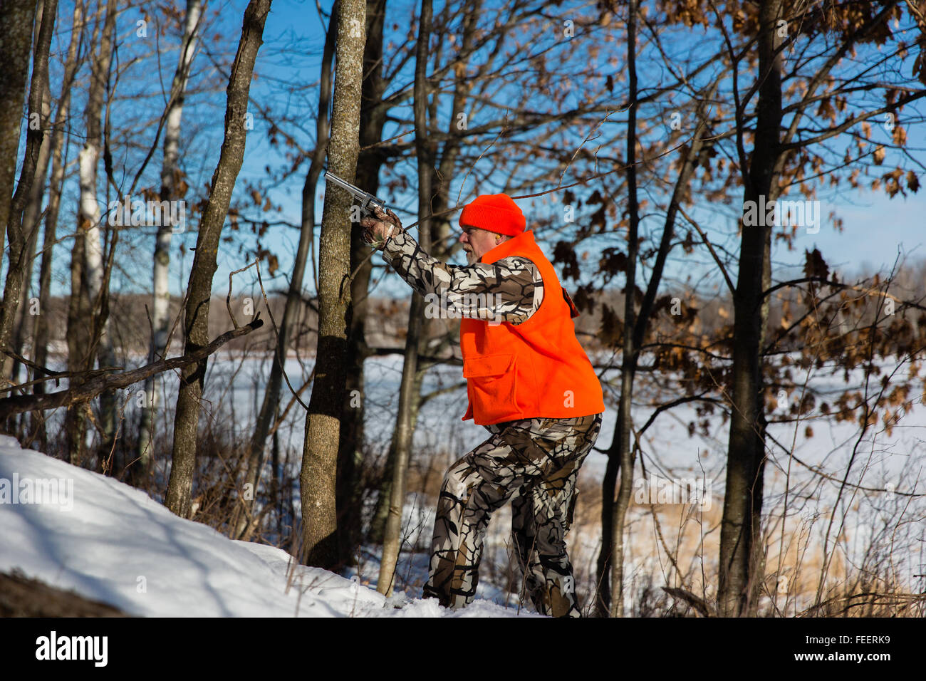 Ende der Saison Wisconsin Jäger Stockfoto