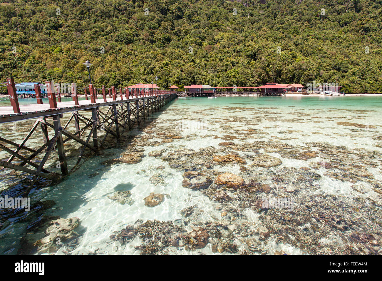 Die Bohey Dulang Insel in Semporna, Sabah, Malaysia. Stockfoto