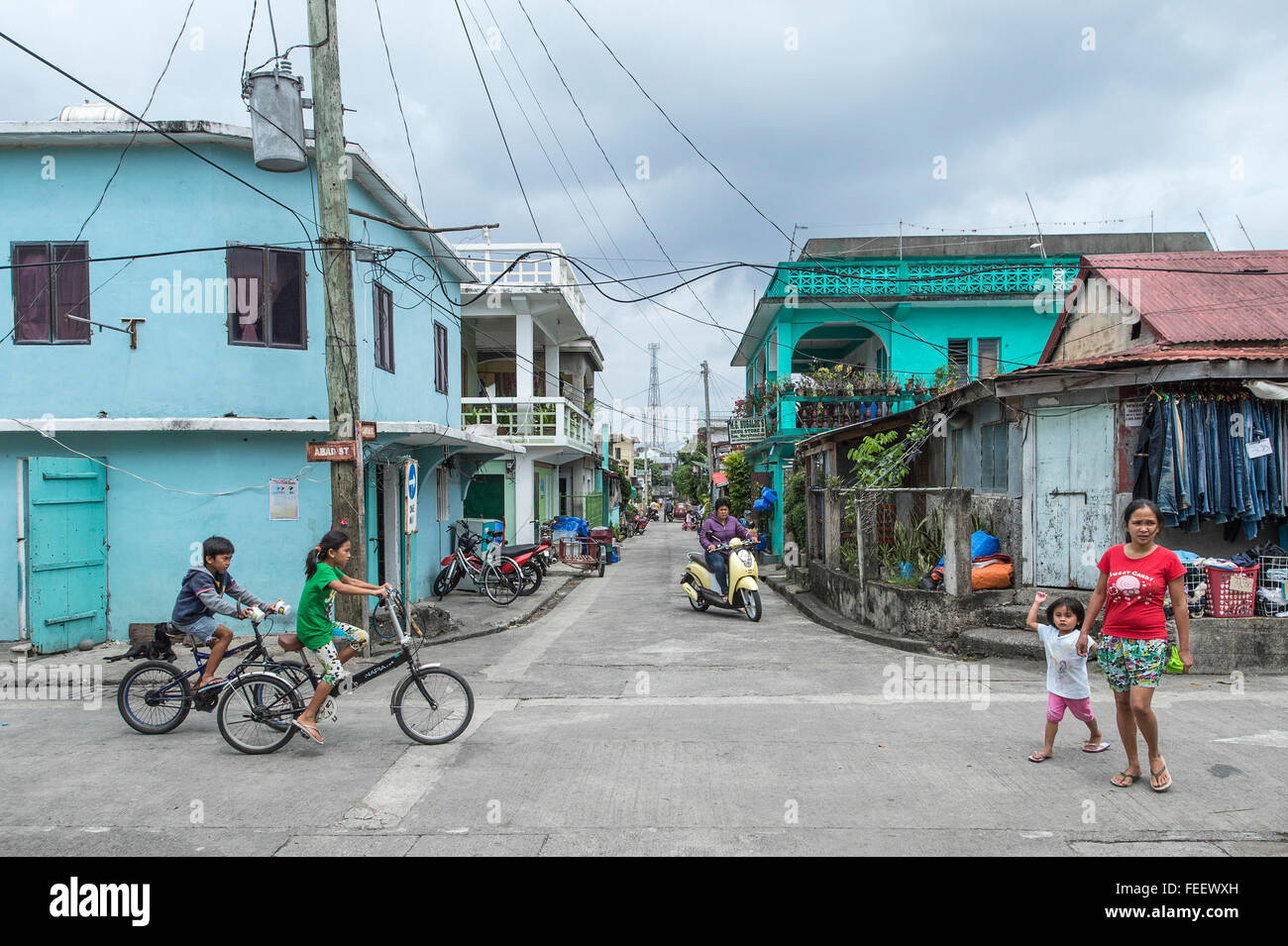 Täglichen Leben und wirken der Menschen und Straße Verkäufer im Batanes Insel. Stockfoto
