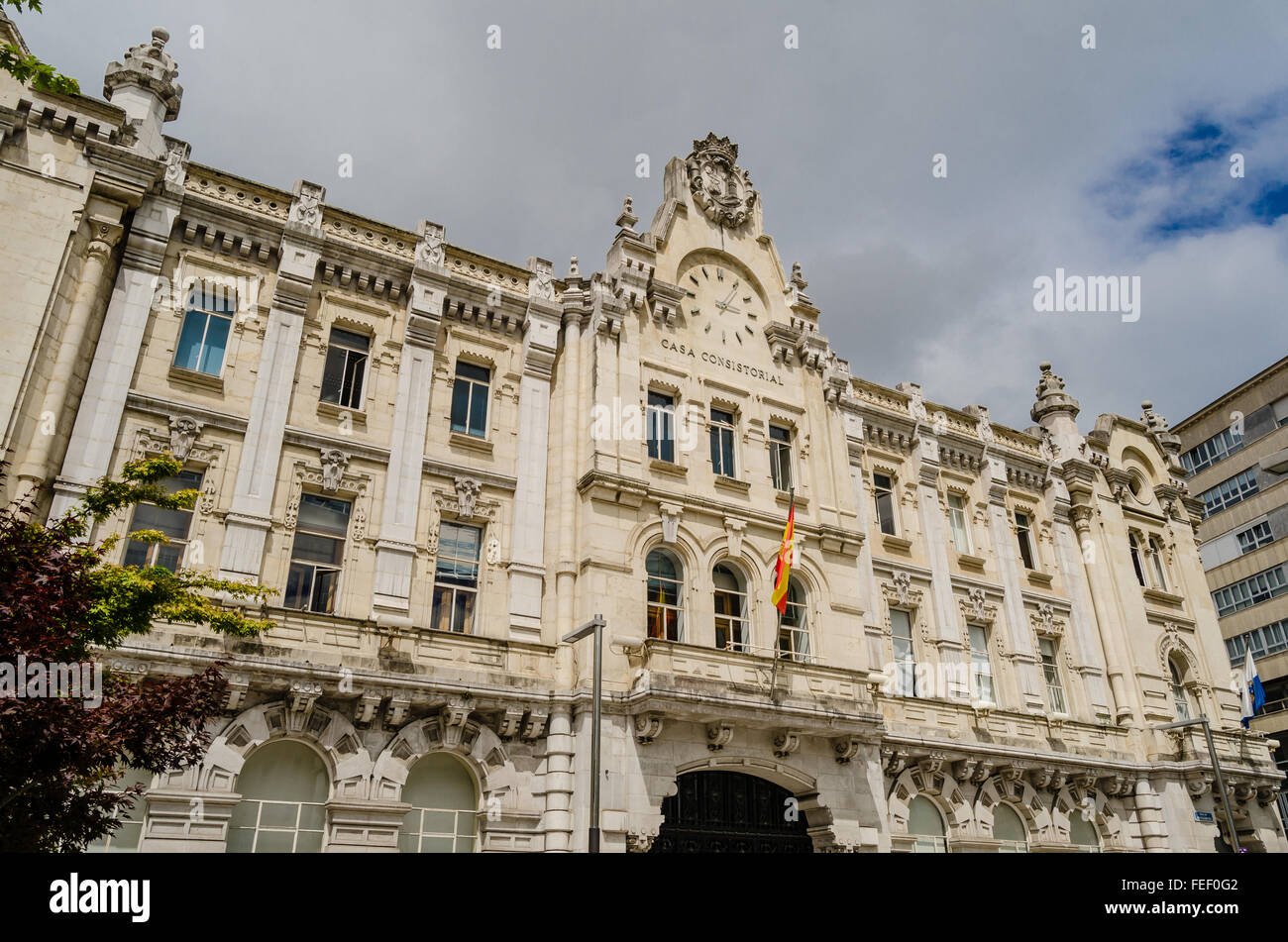 Casa Consistorial, Ayuntamiento tun Santander Nordspanien (Rathaus) Stockfoto