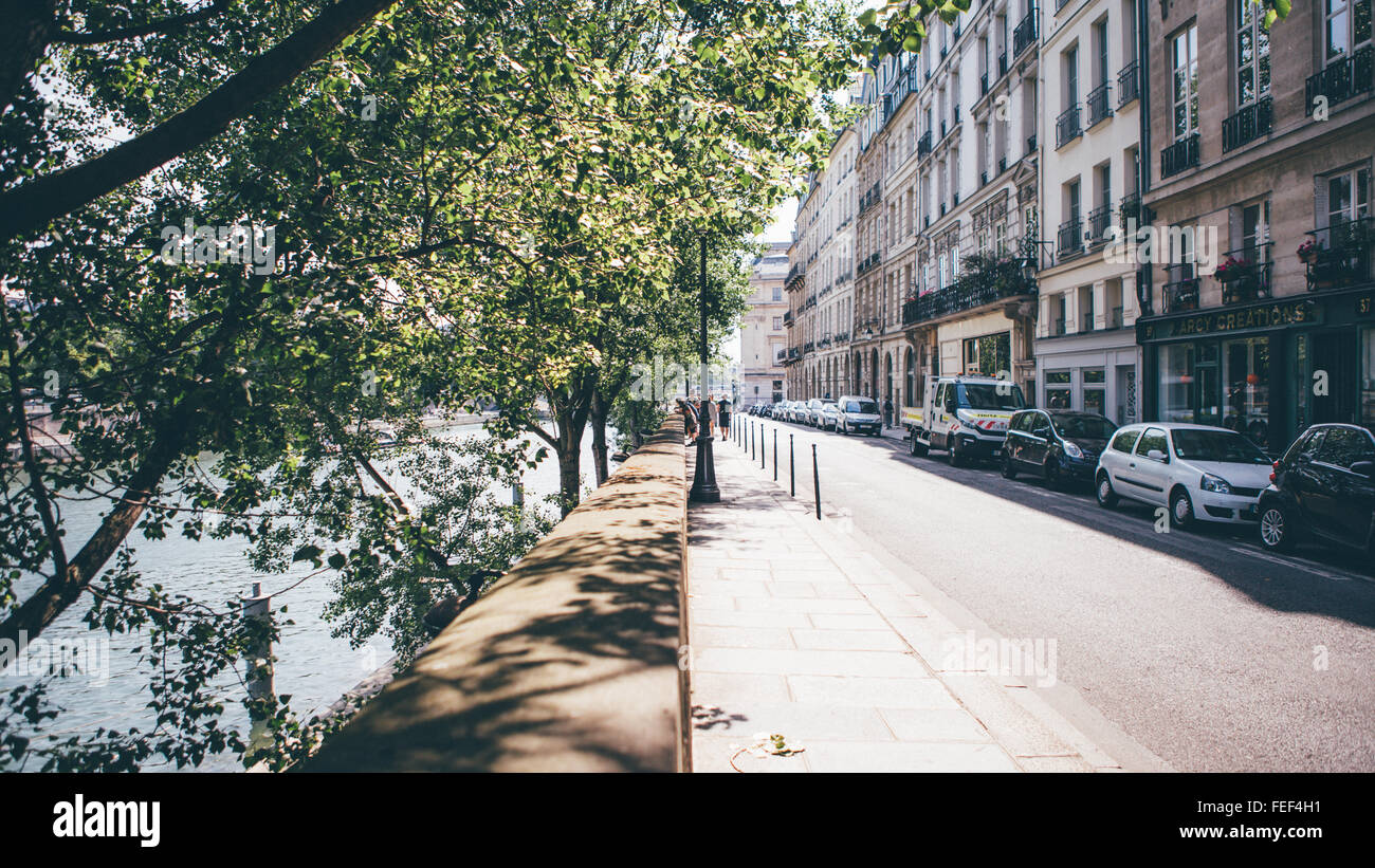 Parisian Straße Stockfoto