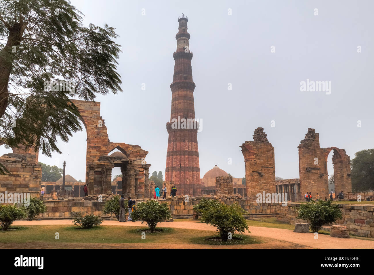 Qutb Minar, Delhi, Indien, Asien Stockfoto