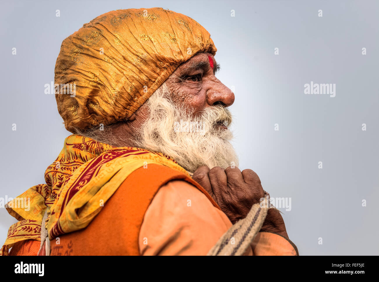 Pilger, Varanasi, Ganges, Uttar Pradesh, Indien, Südasien Stockfoto