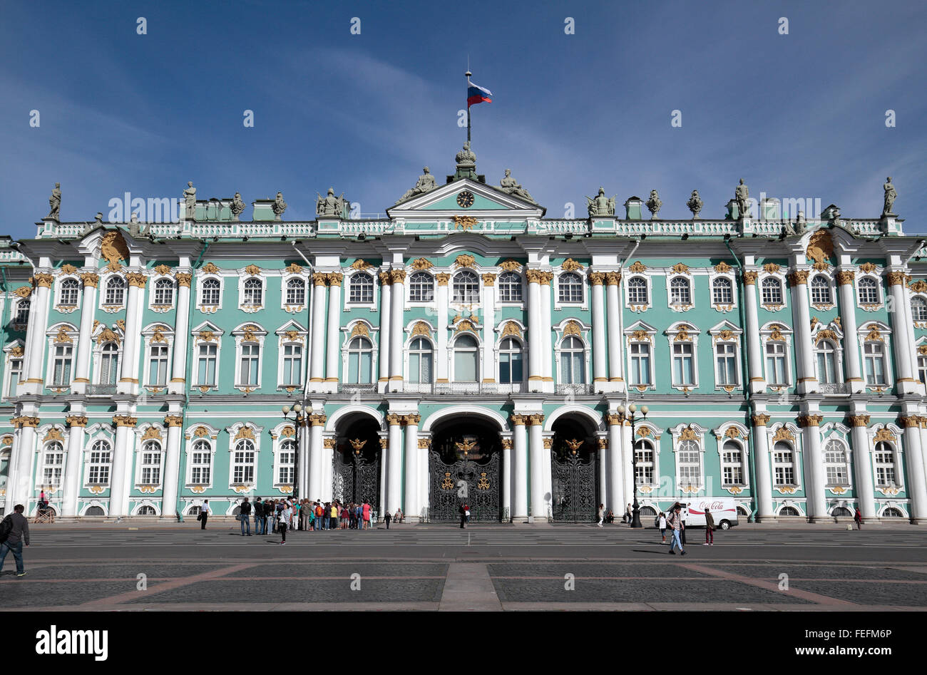 Der Winterpalast, beherbergt die Eremitage im Zentrum Saint Petersburg, Northwestern, Russland. Stockfoto