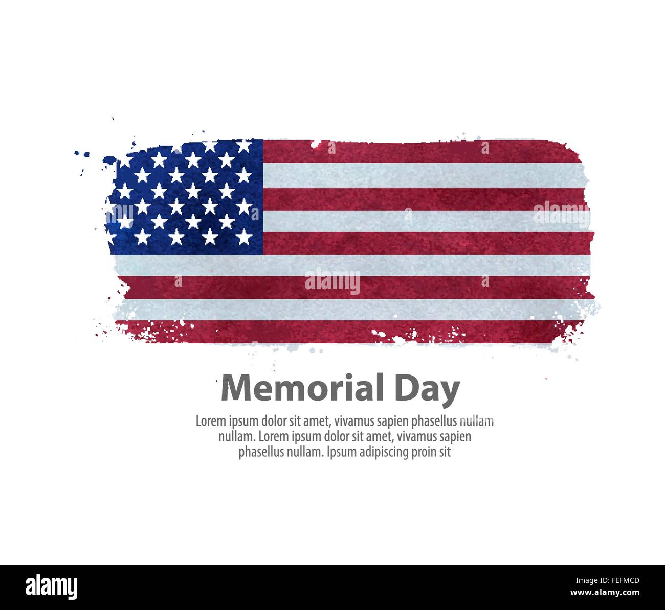 Memorial Day. Flagge der Vereinigten Staaten. Vektor-illustration Stock Vektor