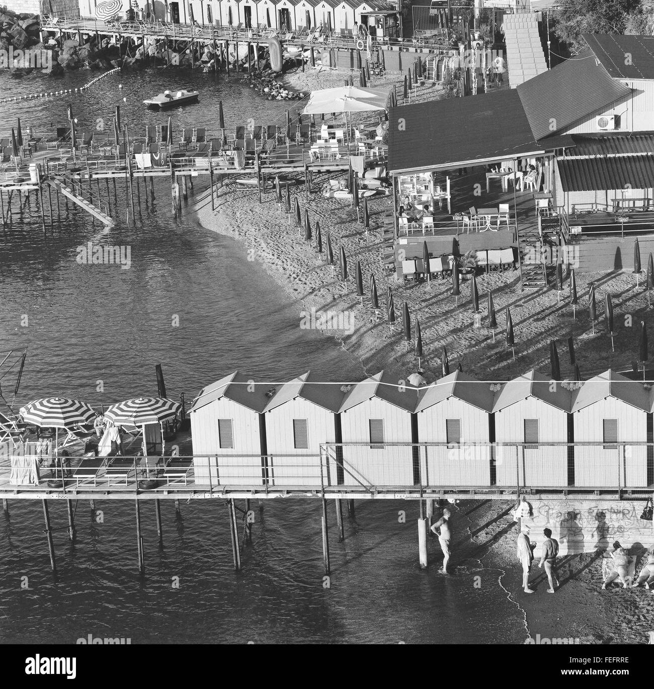 Seelandschaft von Lido am Meer in Italien Stockfoto