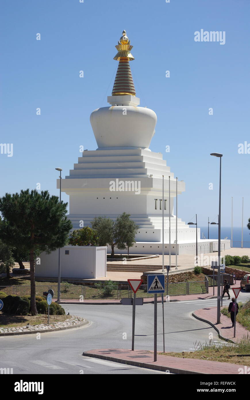 Buddhistischer Stupa in Benalmadena, Costa Del Sol, Spanien Stockfoto