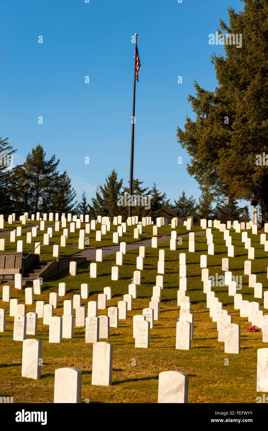 Szene in Sitka National Friedhof. Gen Jefferson C. Davis angelegt dem Friedhof von Sitka im späten 19. Jahrhundert. Die meisten der i Stockfoto