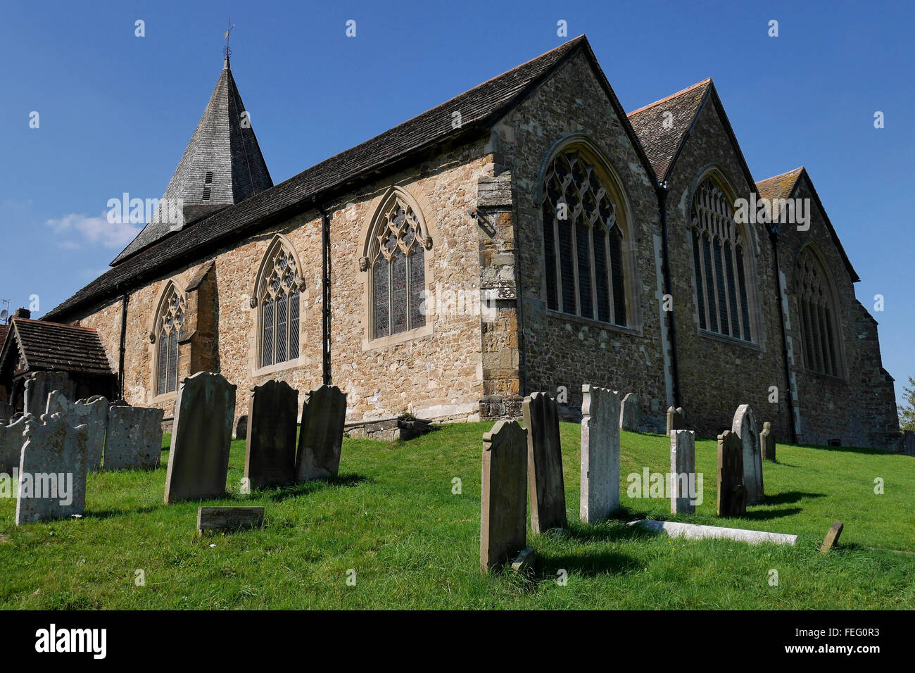 Westerham-Pfarrkirche Stockfoto