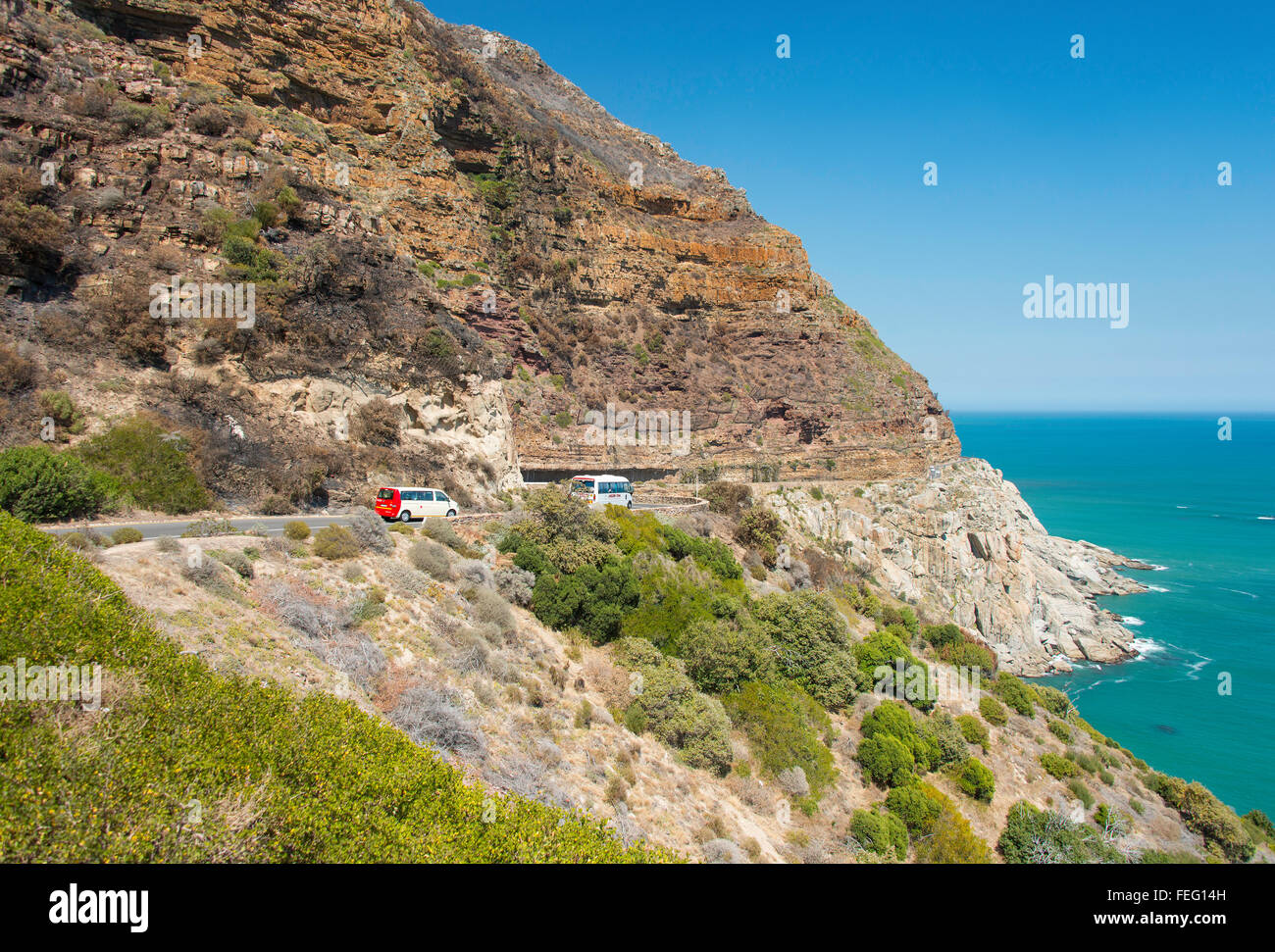 Chapmans Peak Drive, Kap-Halbinsel, Kapstadt Gemeinde, Provinz Westkap, Südafrika Stockfoto