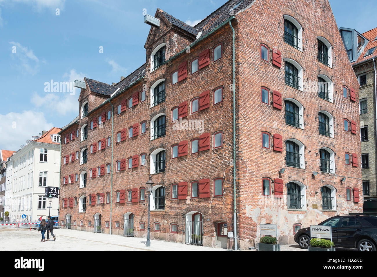71 Nyhavn Hotel & Restaurant in umgebauter Lagerhalle, Nyhavn, Kopenhagen (Kobenhavn), Königreich Dänemark Stockfoto