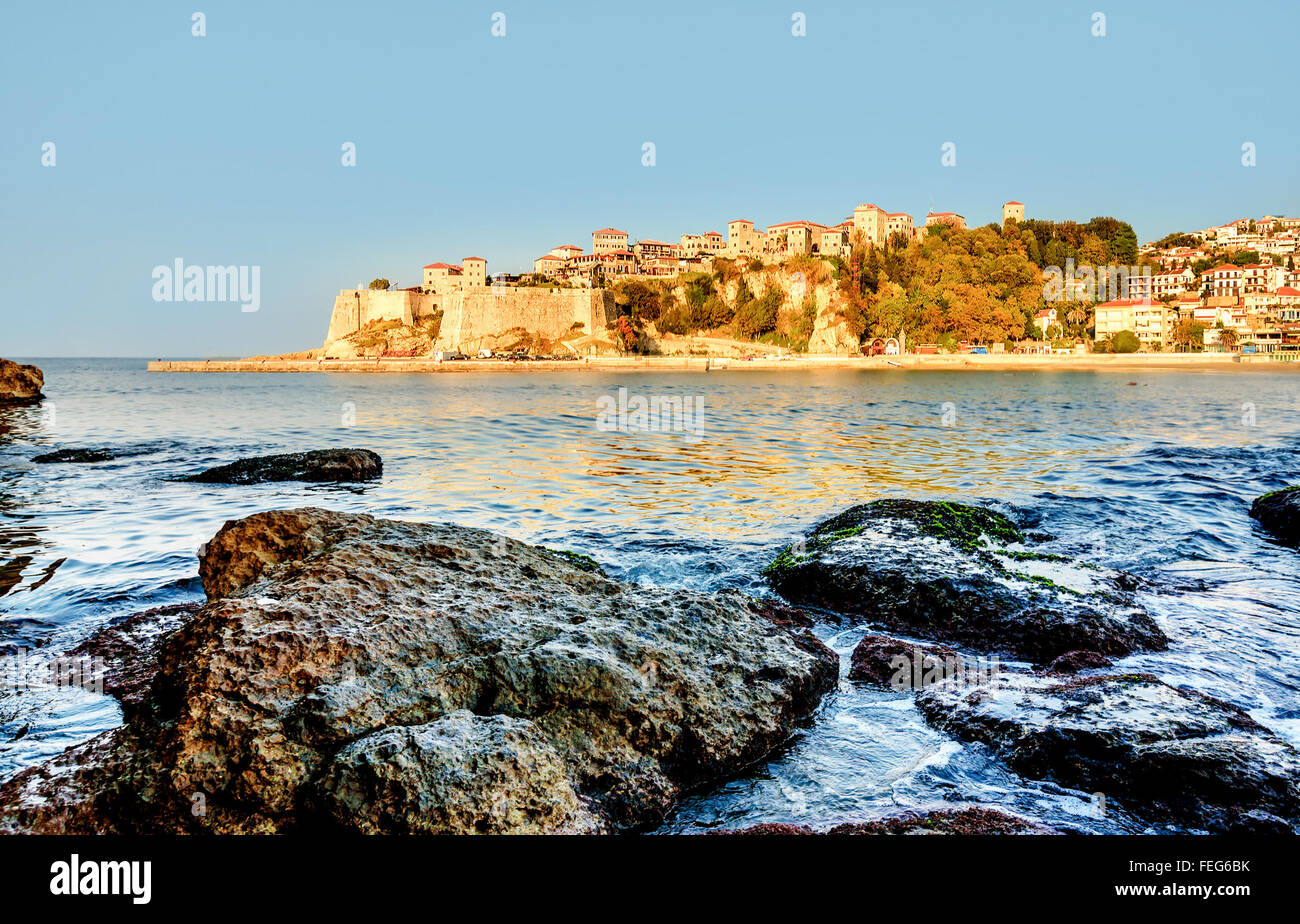 Ulcinj Altstadt-Halbinsel, Montenegro Stockfoto