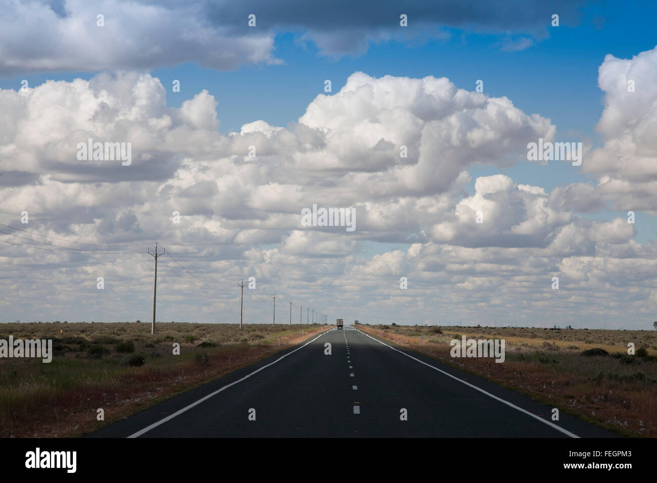 Offenen Autobahn in der Nähe von Heu New South Wales Australien Stockfoto