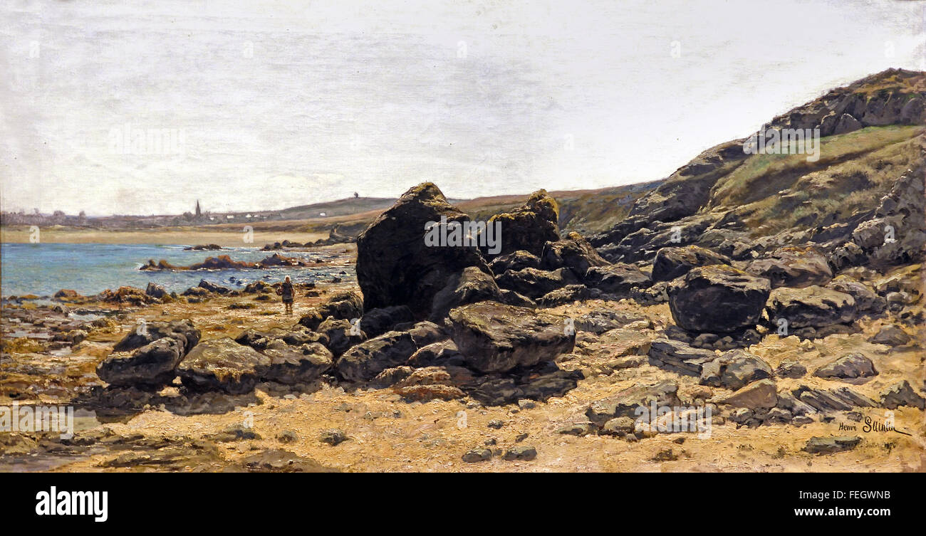 L ' Anse Erquy 1876 Louis Henri Saintin (Henry) 1846-1899 Frankreich Französisch Stockfoto
