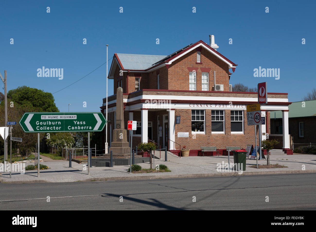 Historischen schießend Postgebäudes am Yass Street New South Wales Australien Spritzen Stockfoto