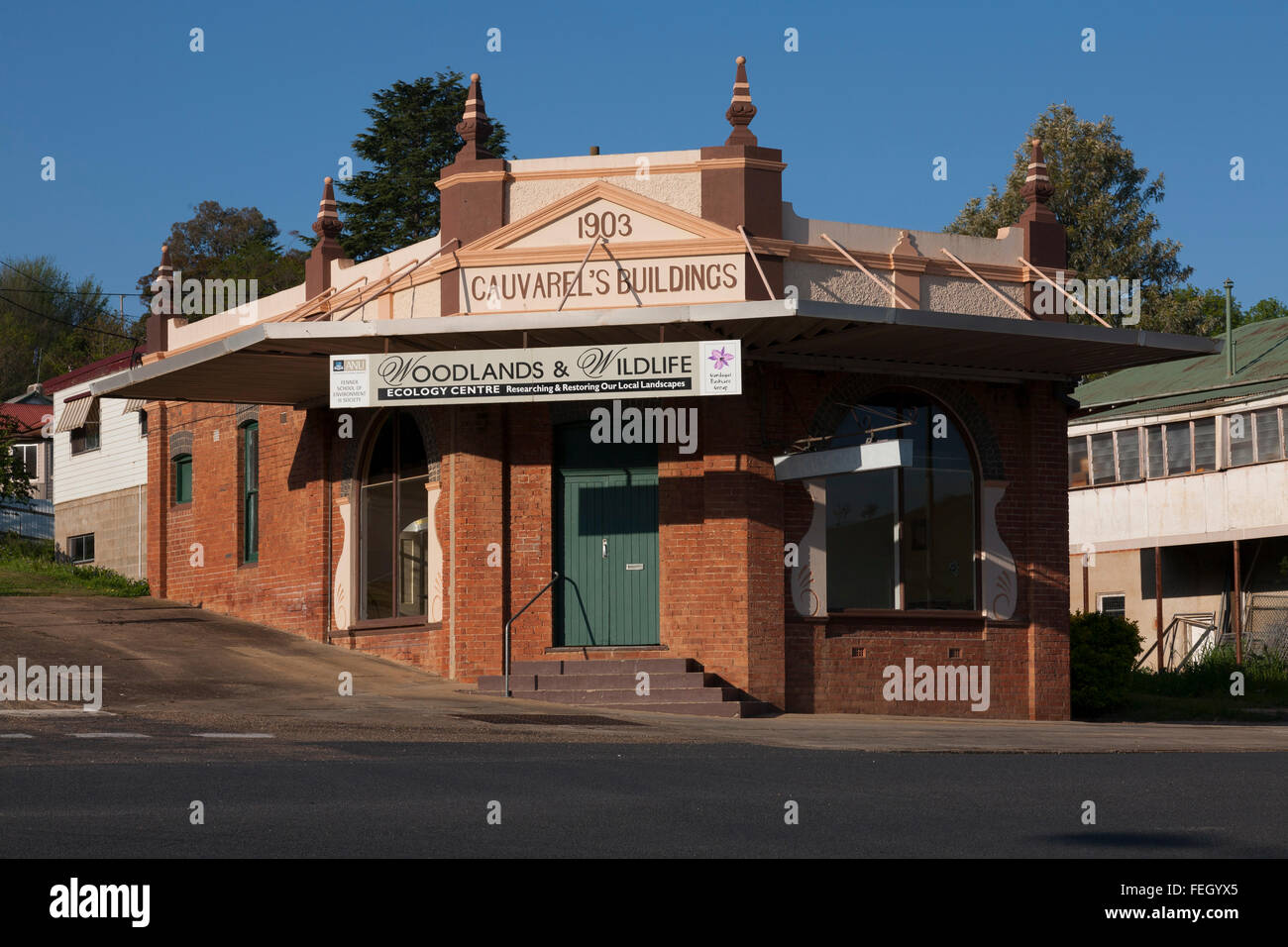 Das historische Erbe Cauvarel Gebäude (1903) in Gundagai New South Wales Australien Stockfoto