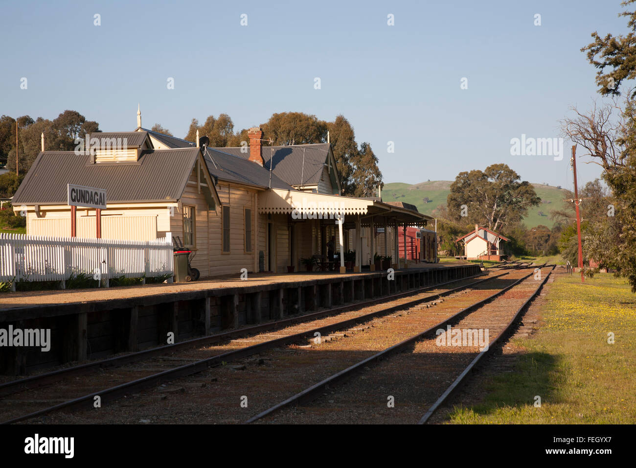 Ehemalige Gundagai Railway Station Gundagai New South Wales Australien Stockfoto