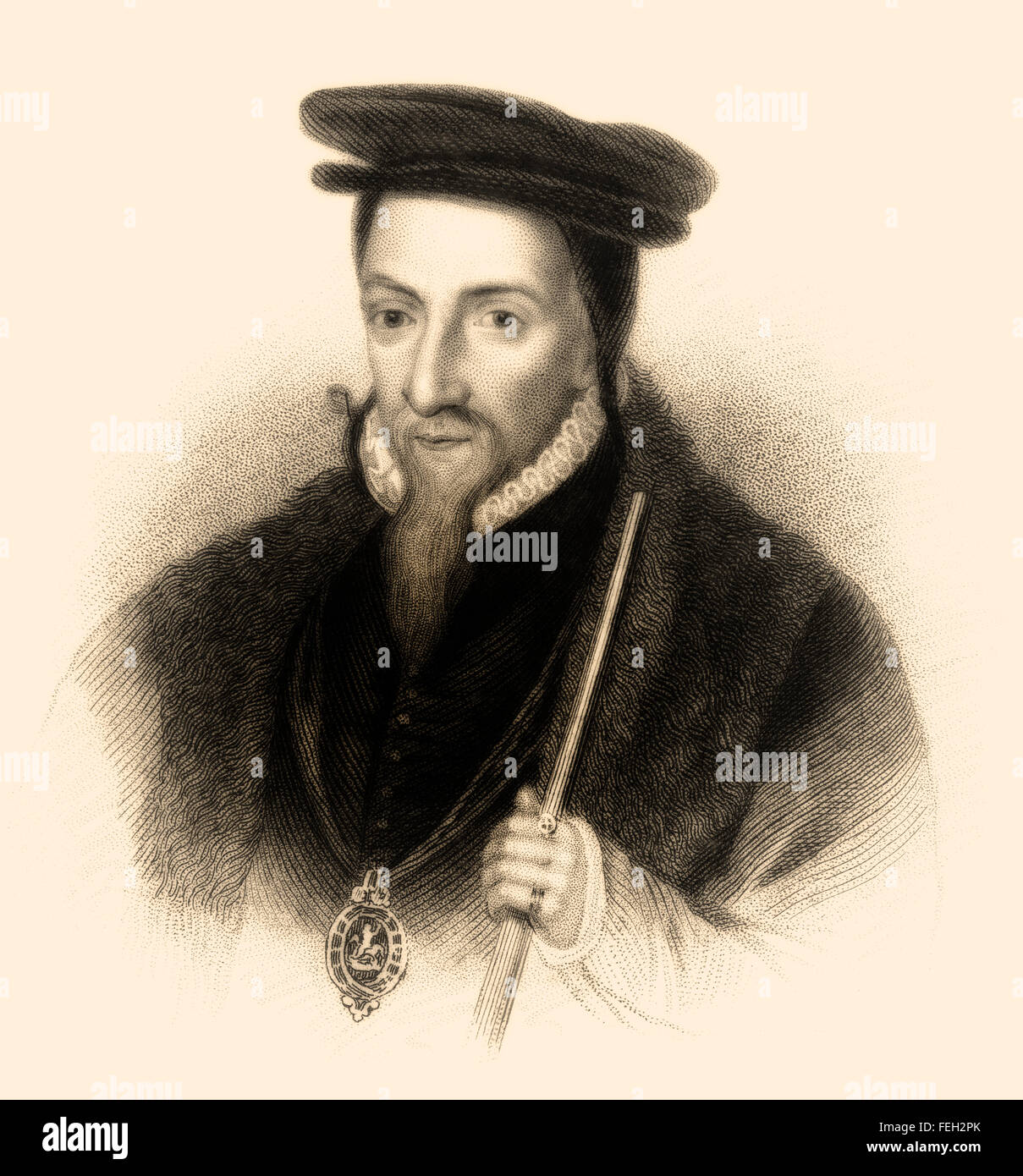 William Paulet, 1. Marquess of Winchester, c. 1483/1485-1572, eine englische Staatssekretär und Staatsmann Stockfoto