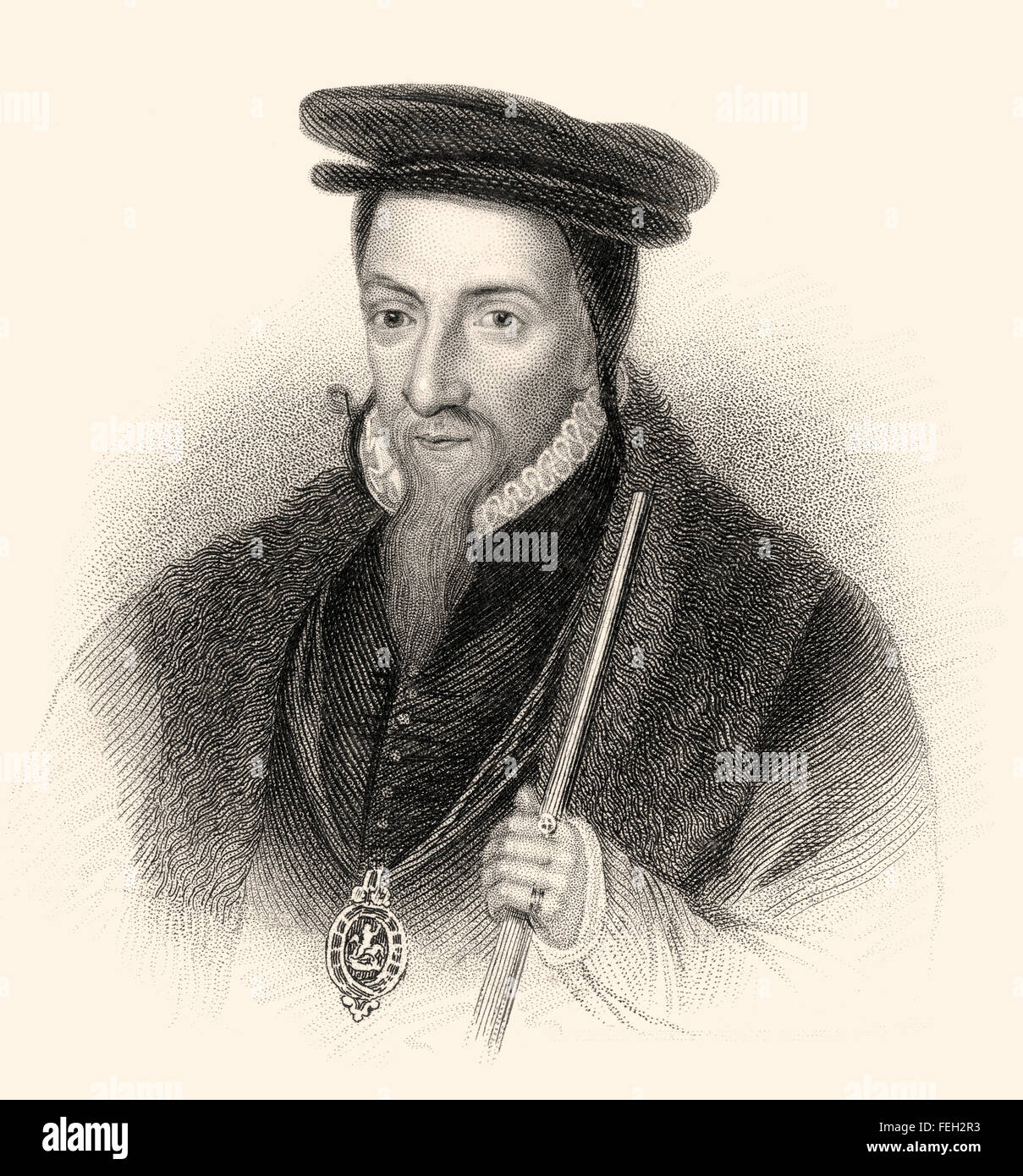 William Paulet, 1. Marquess of Winchester, c. 1483/1485-1572, eine englische Staatssekretär und Staatsmann Stockfoto