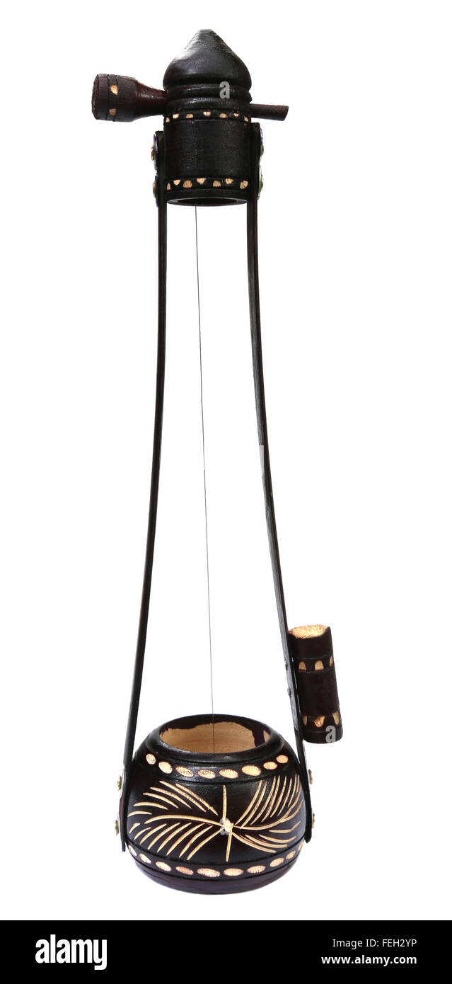 Ein stringed Musikinstrument bekannt als Ektara in Bangladesch Stockfoto