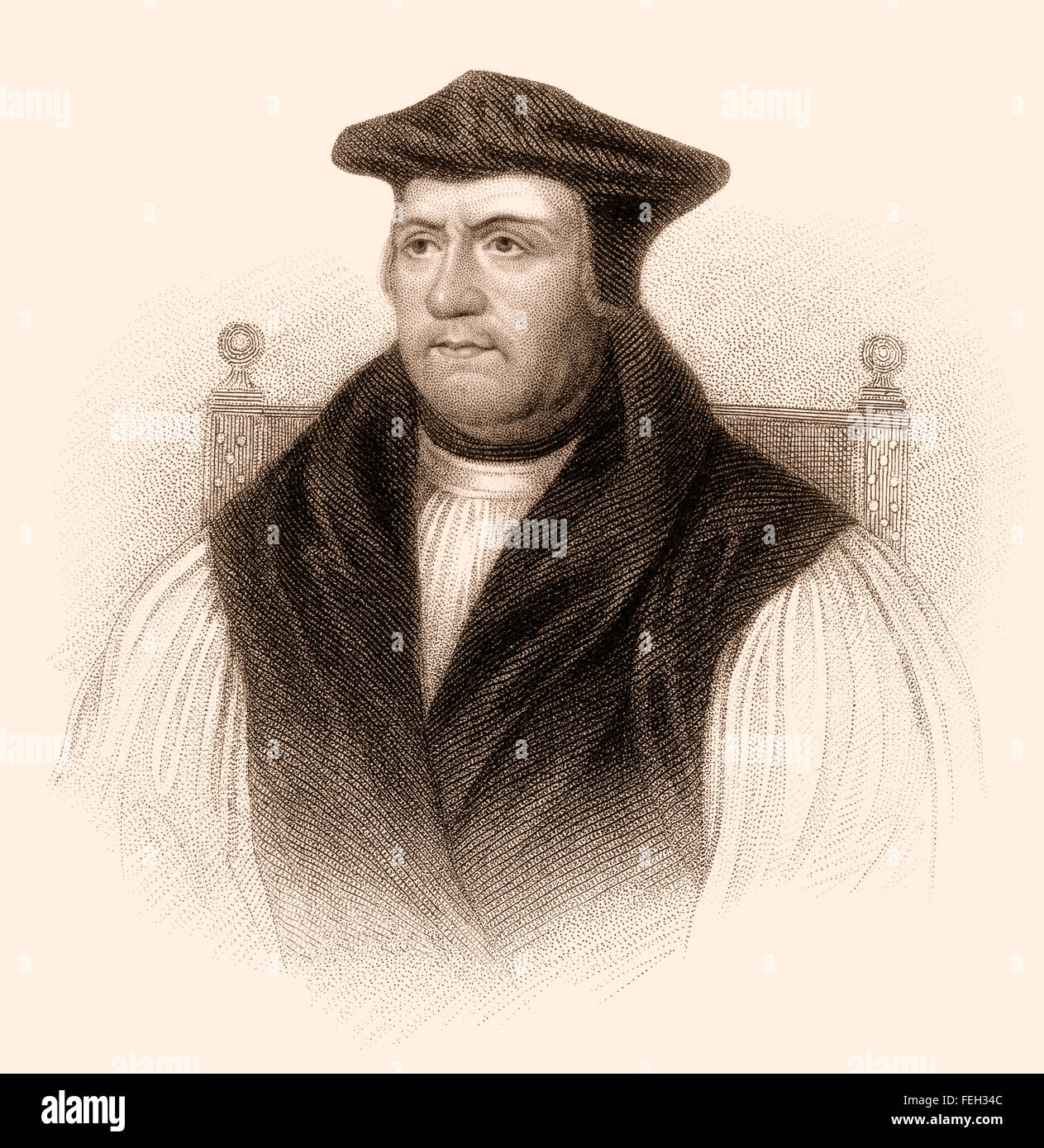 Matthew Parker, 1504-1575, Erzbischof von Canterbury, eine mächtige Figur der englischen Reformation Stockfoto