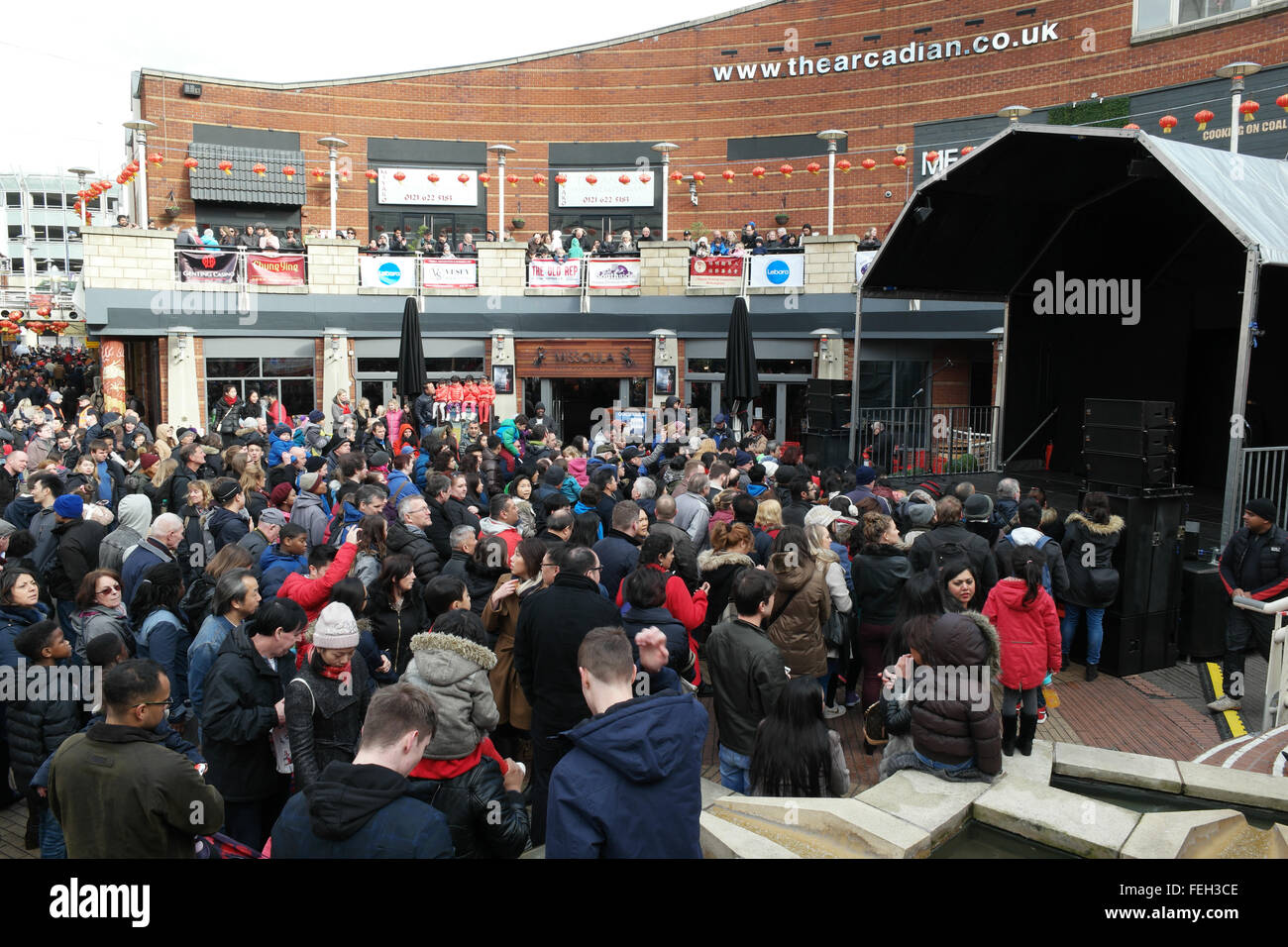 Bilder des chinesischen Neujahrsfestes in Birmingham England am 7. Februar 2016 Stockfoto